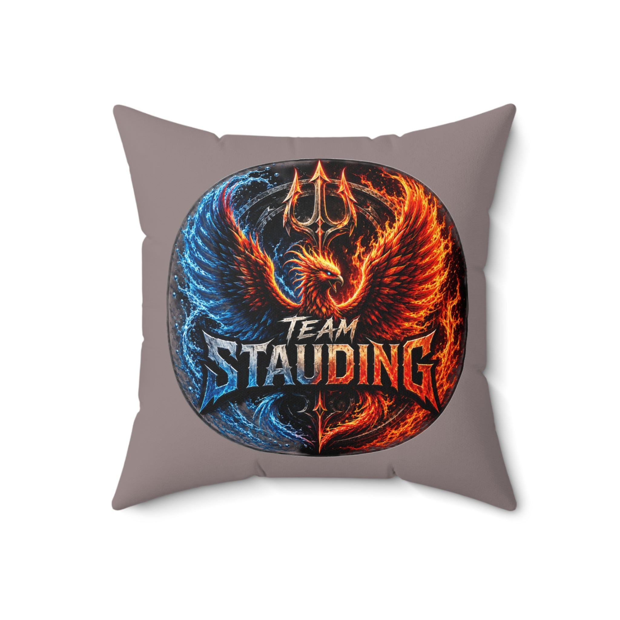 Stauding Next Level Creator Agency Logo Pillow — Spun Polyester Square Accent Pillow