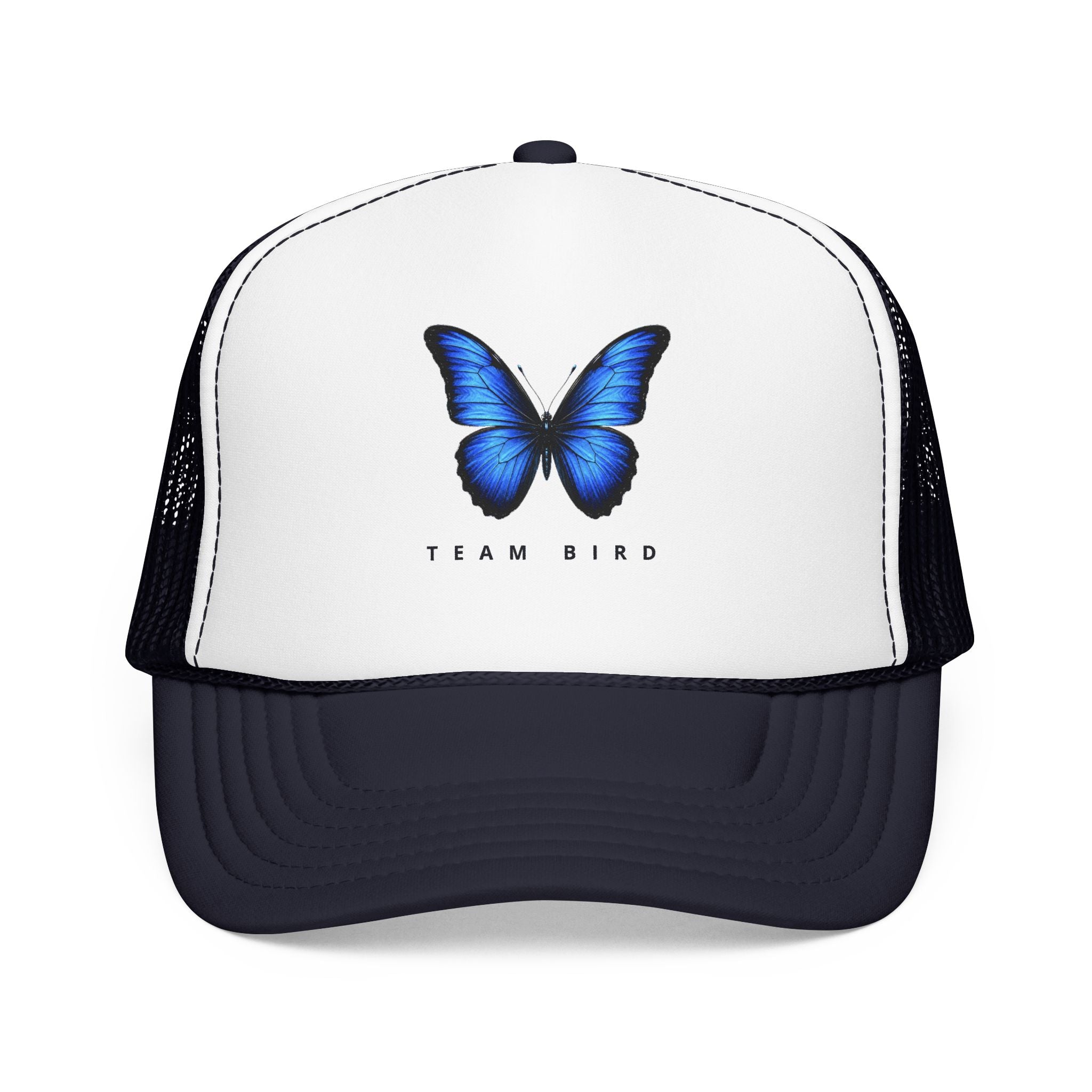 Blue Butterfly Trucker Hat — Vibrant Monarch-Inspired Foam Cap