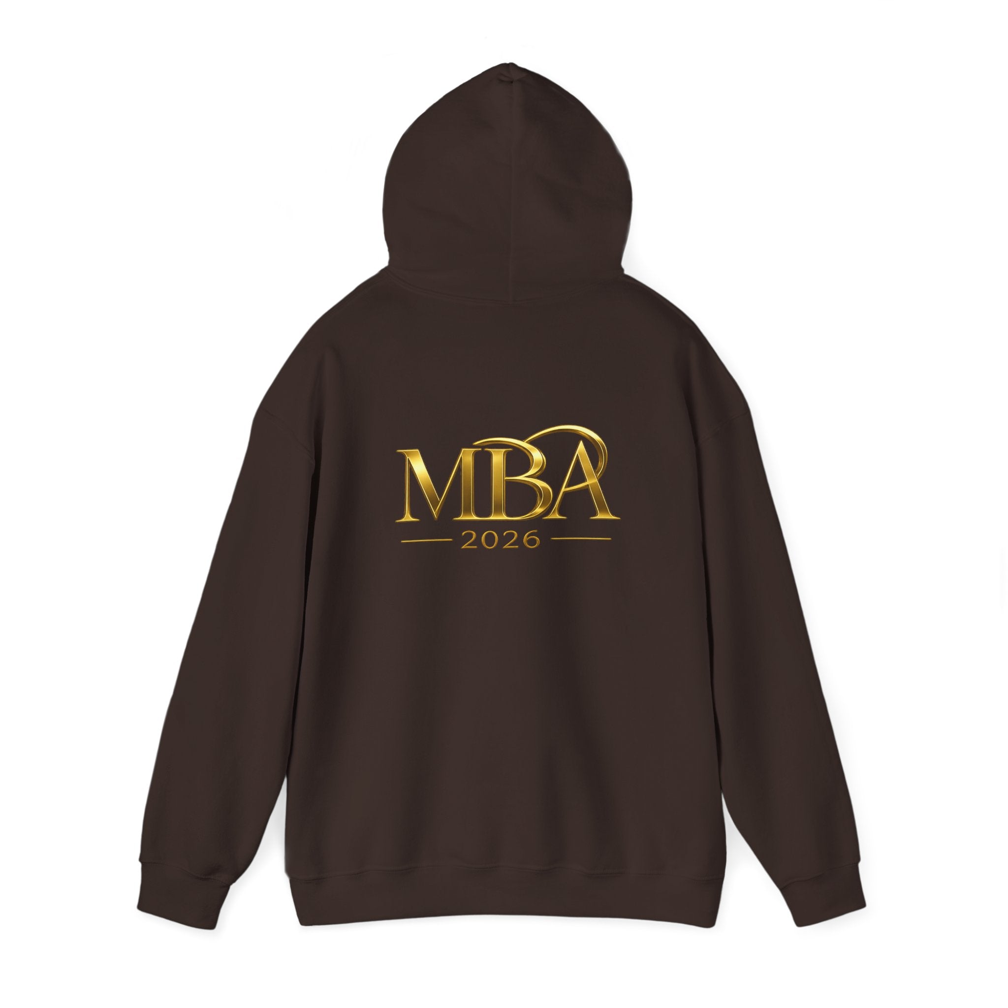 MBA 2026 Gold Logo Hoodie — Graduation/Alumni Commemorative Sweatshirt