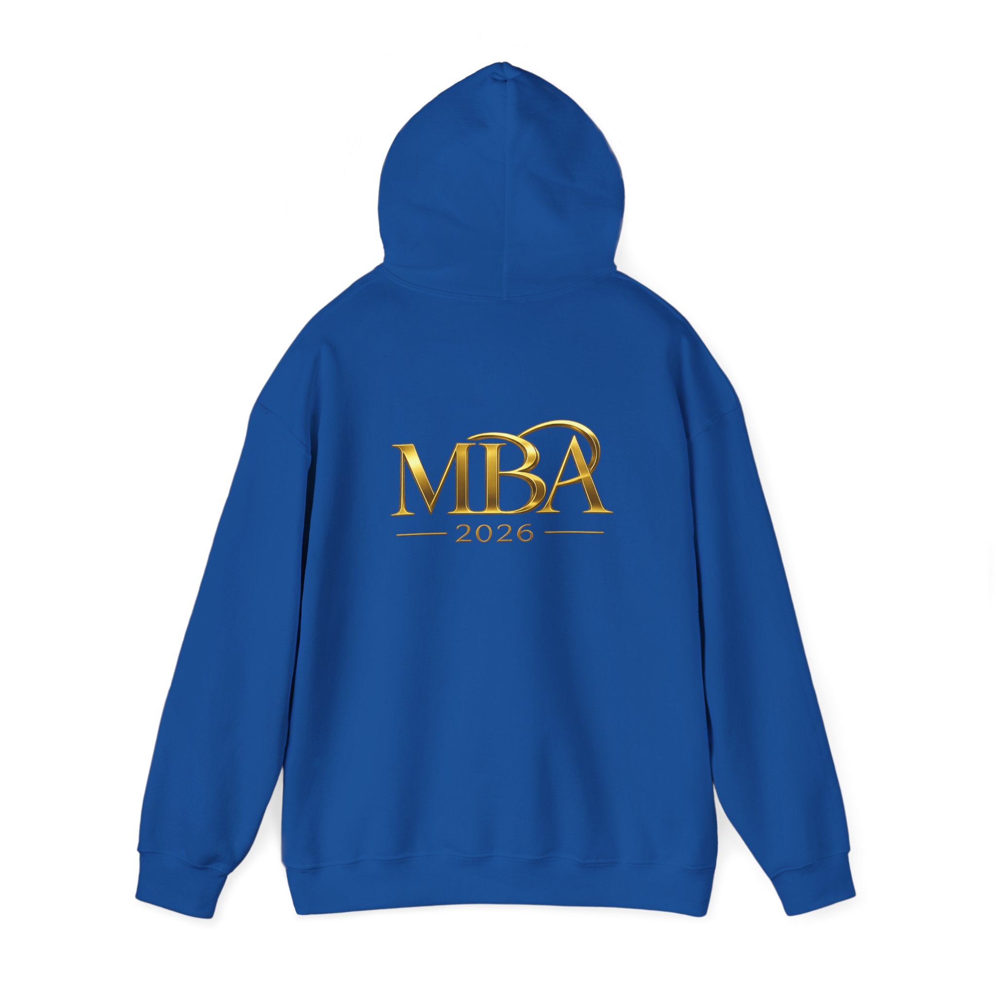 MBA 2026 Gold Logo Hoodie — Graduation/Alumni Commemorative Sweatshirt