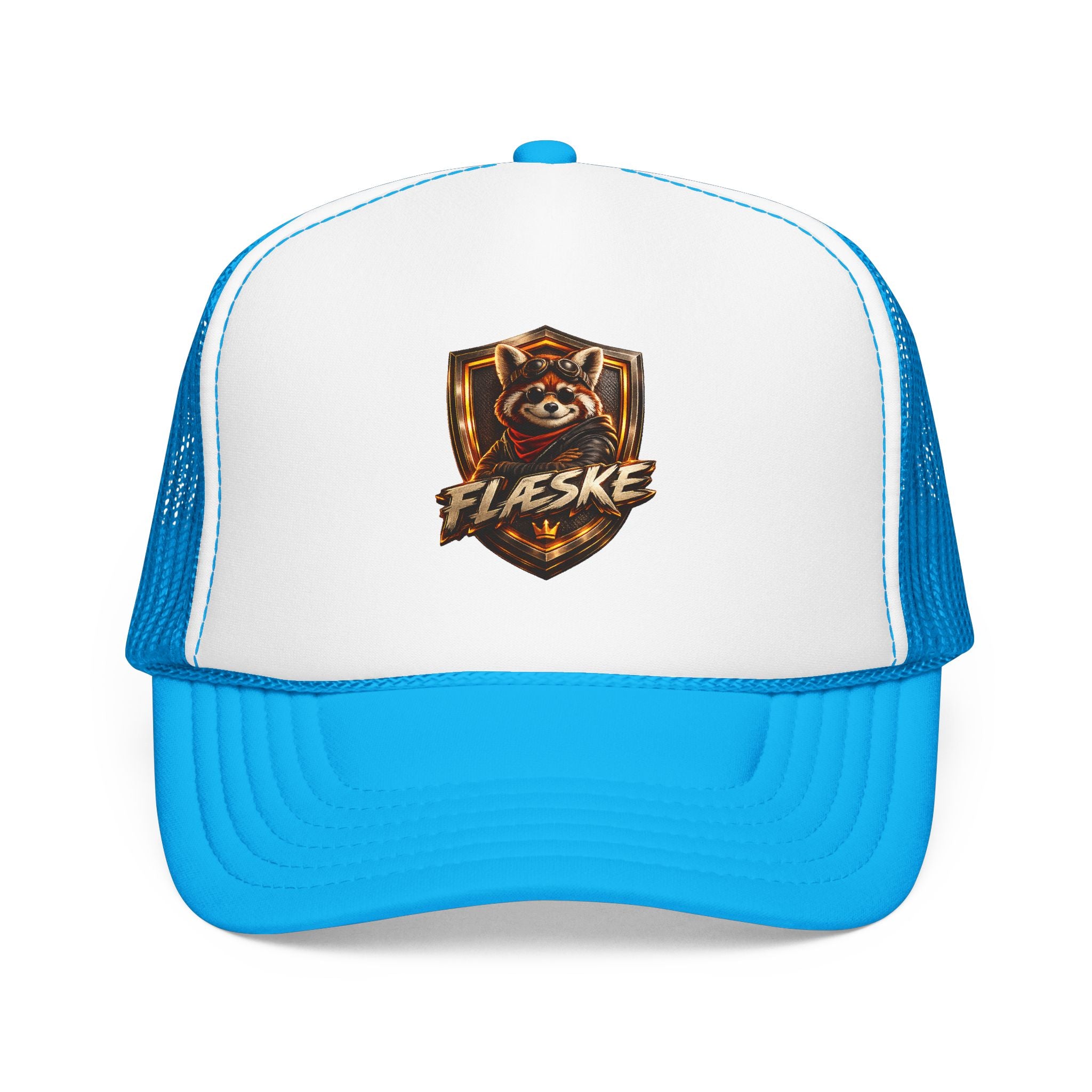 Ember Raccoon Shield Trucker Hat