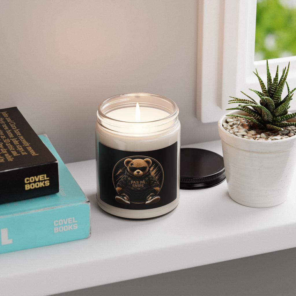 9oz Soy Candle — Teddy Bear 'Pas På Snipe' Scented Jar