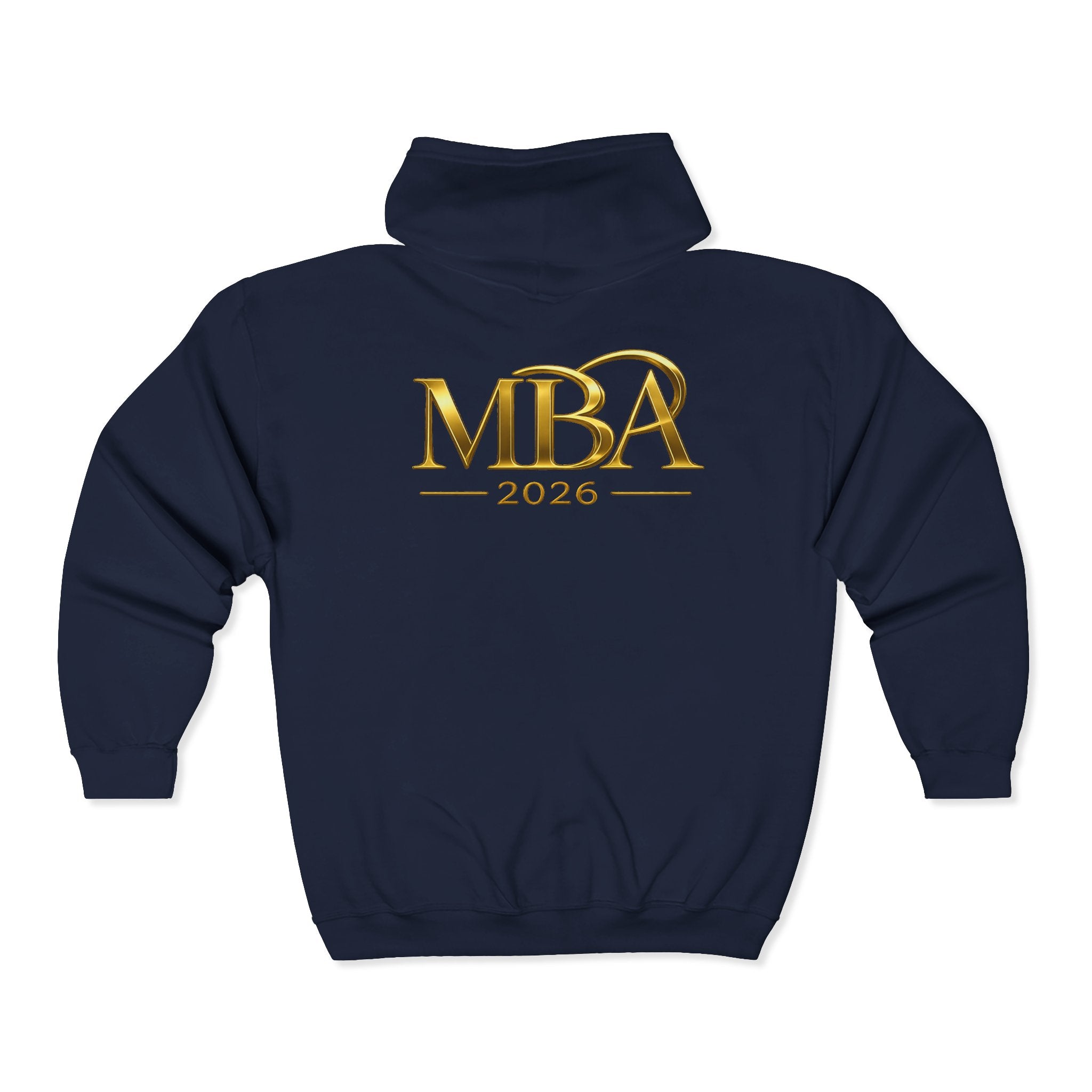 MBA 2026 Gold Logo Zip Hoodie