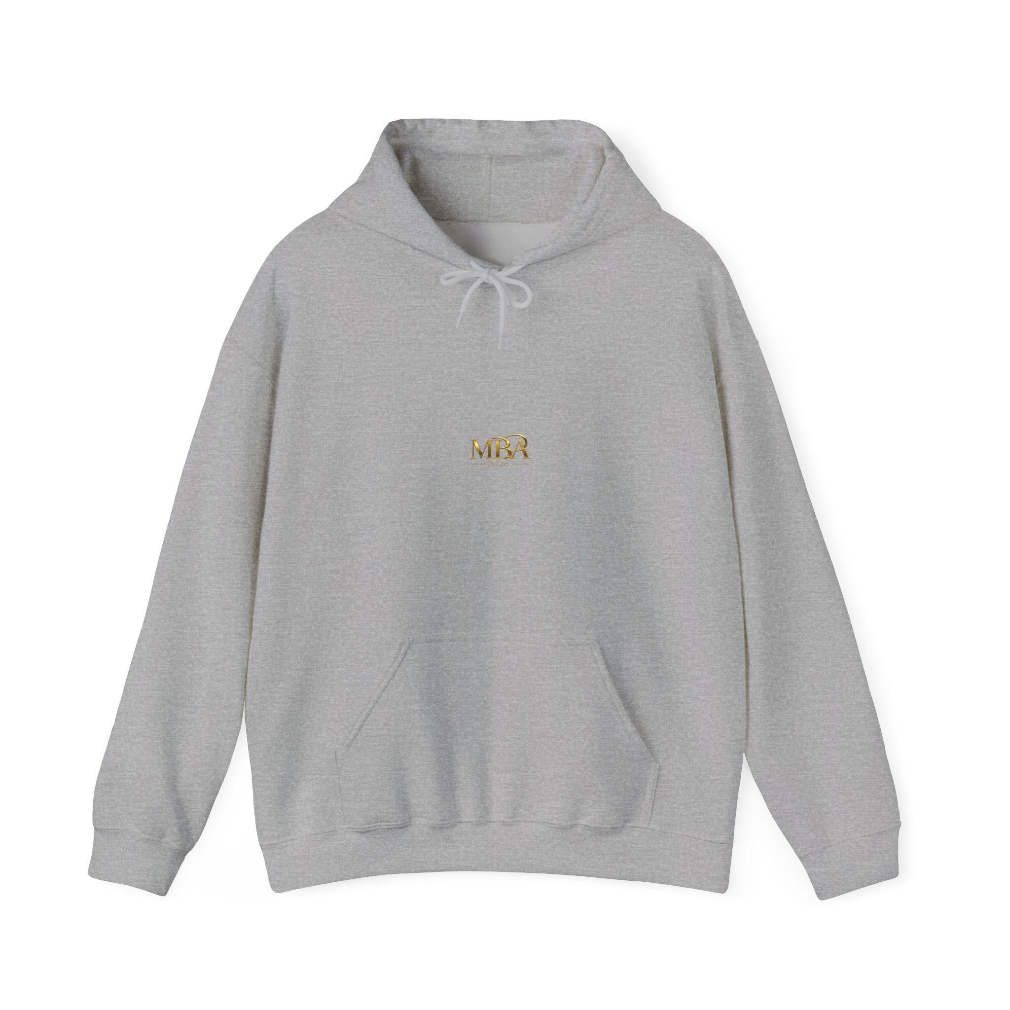 MBA 2026 Gold Logo Hoodie — Graduation/Alumni Commemorative Sweatshirt