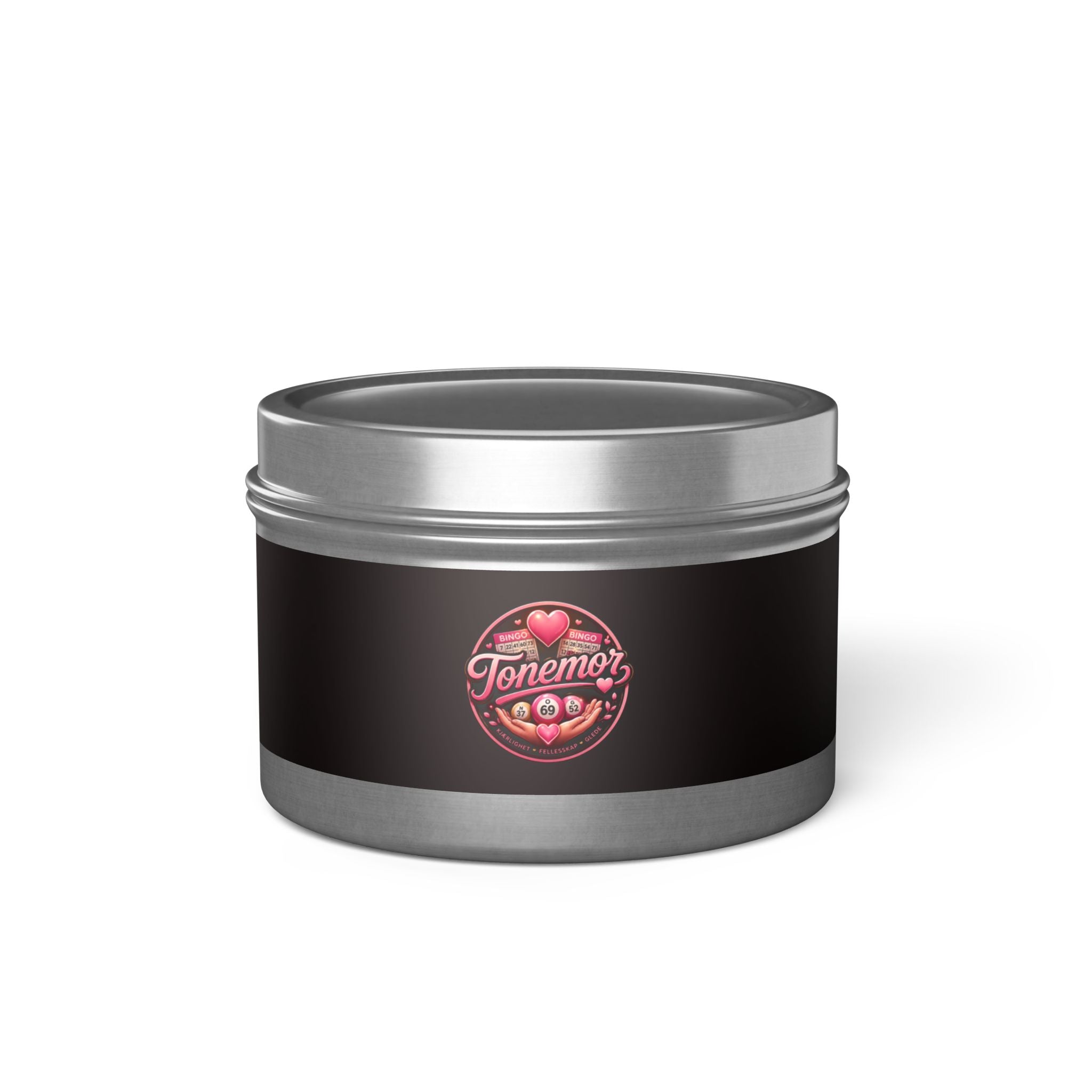 Black Tin Candle — Tonemo’s Romantic Rose Scented Travel Candle
