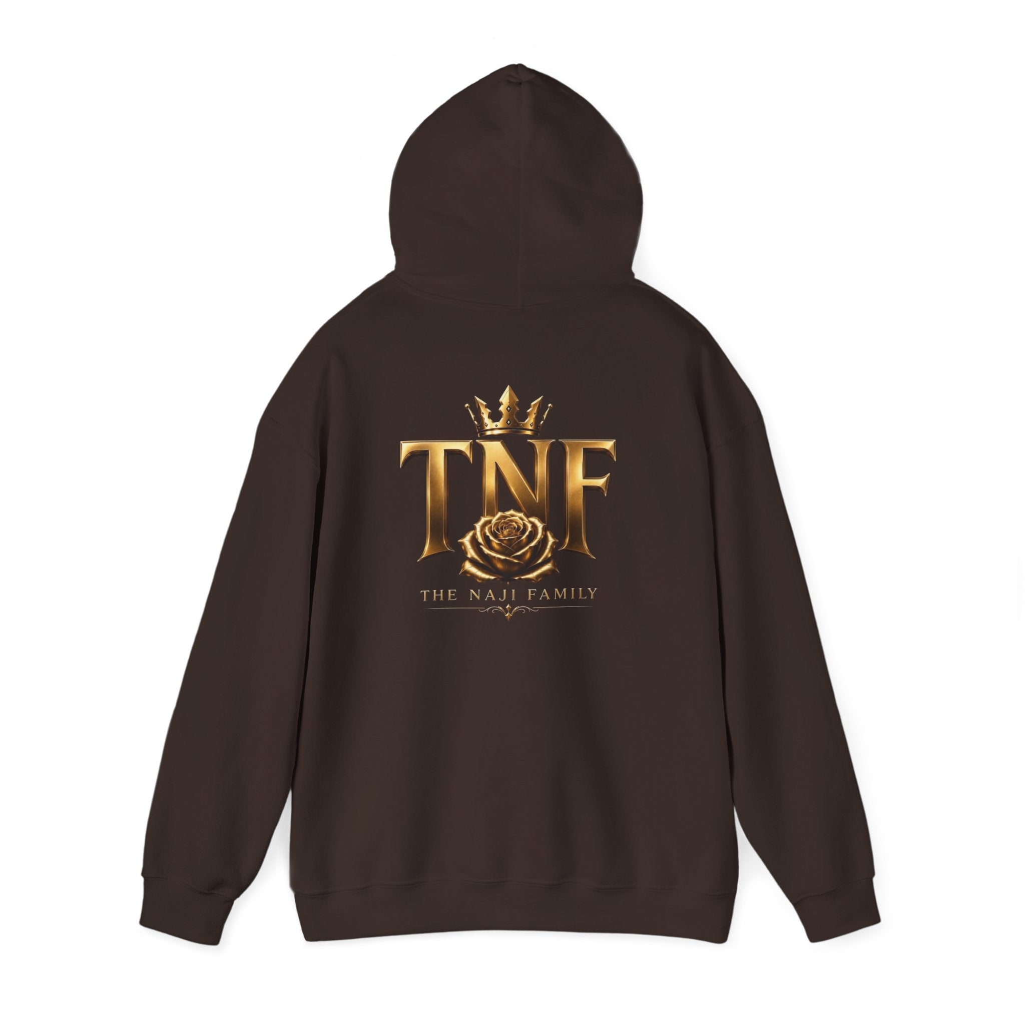 TNF Gold Rose Hoodie — Elegant Crown Logo Pullover