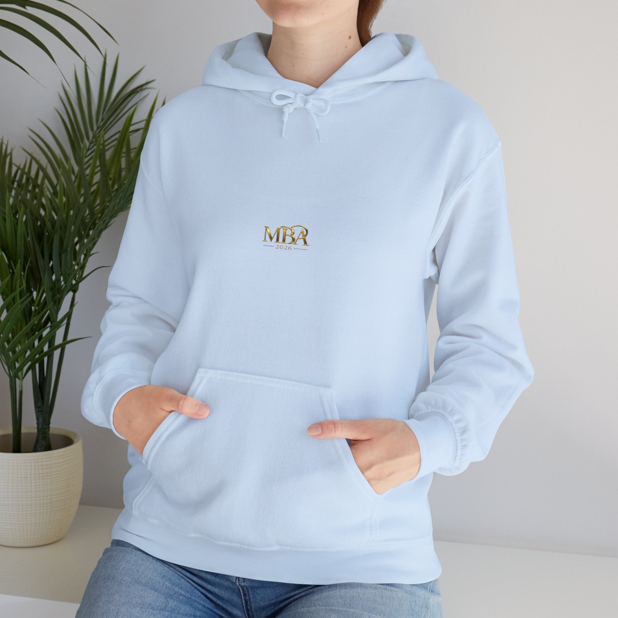 MBA 2026 Gold Logo Hoodie — Graduation/Alumni Commemorative Sweatshirt