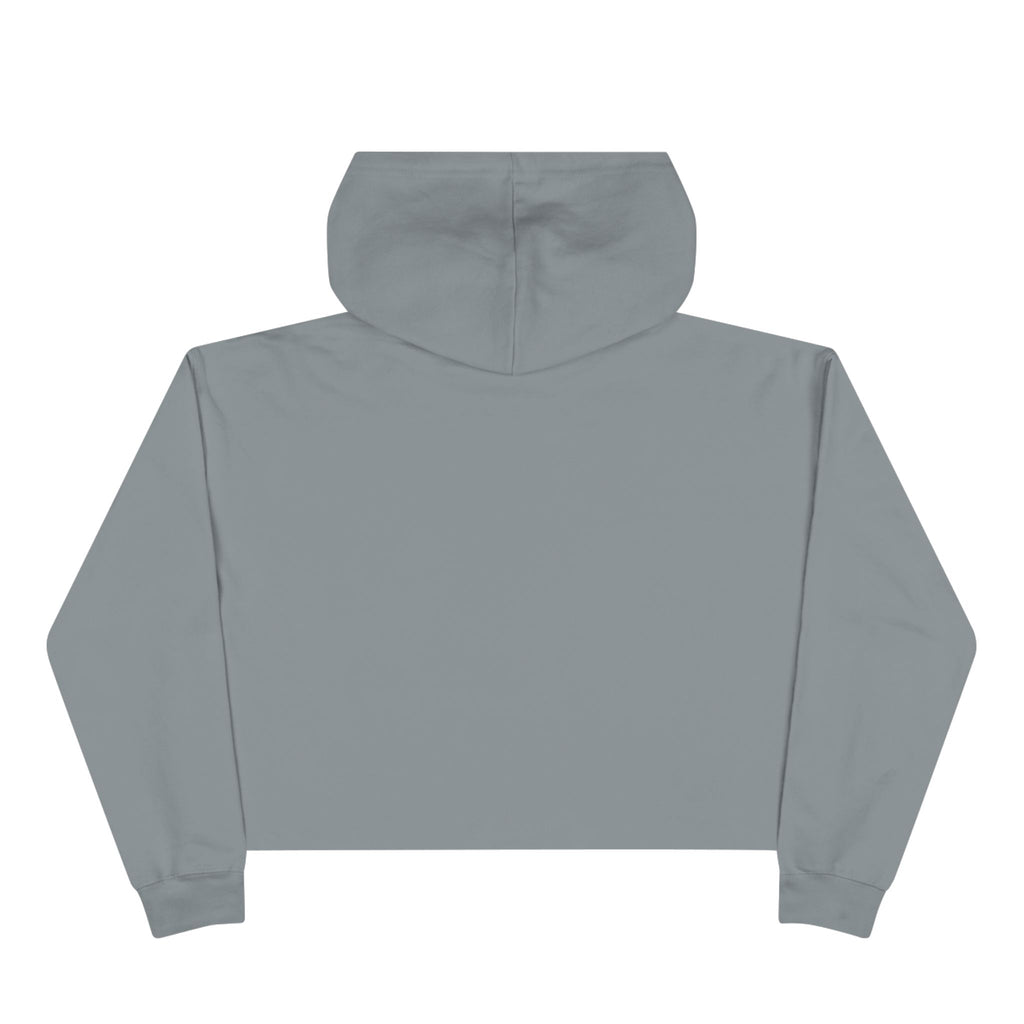 Tonemor Heart Badge Crop Hoodie — Retro Valentine Graphic Crop Hoodie