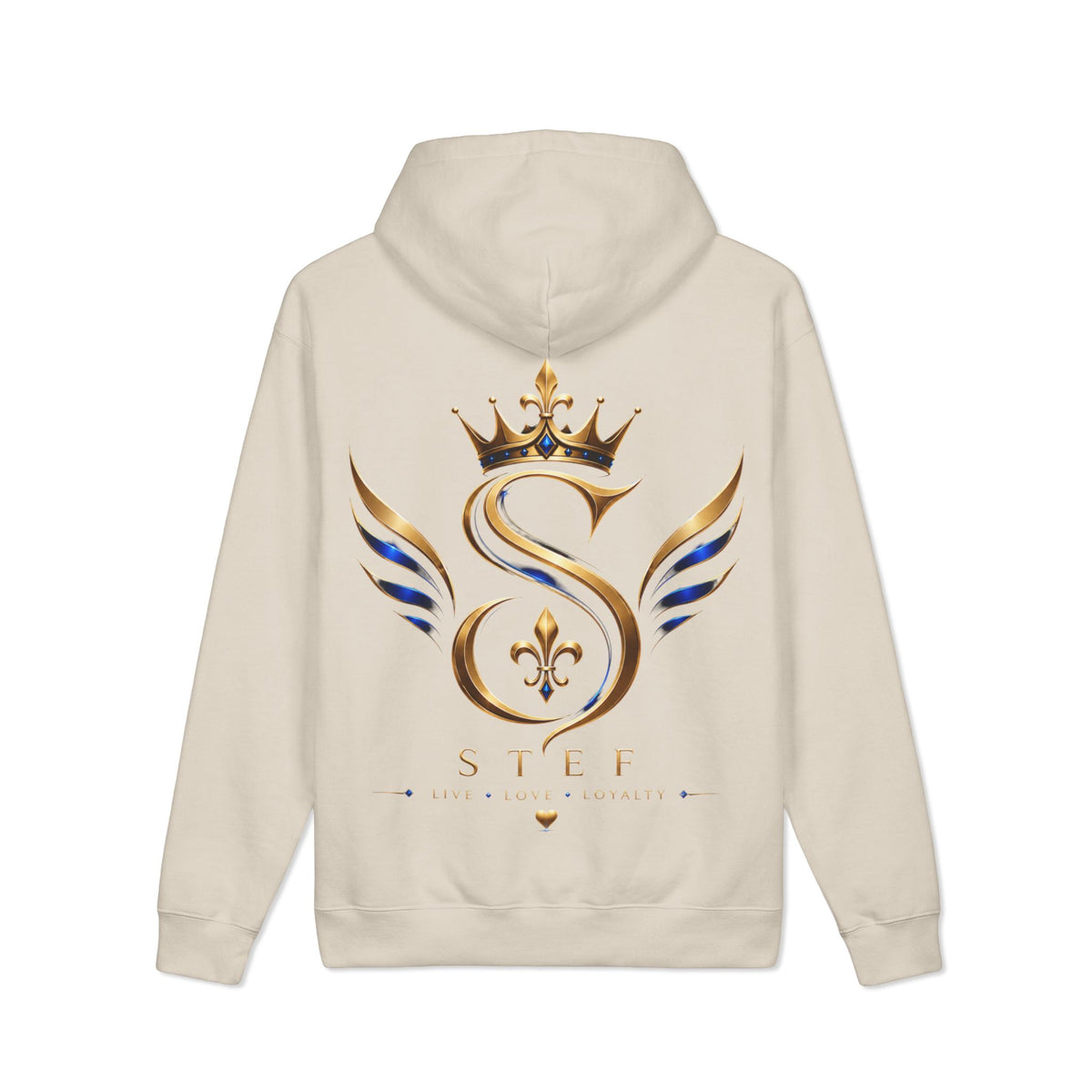 Crowned S Monogram Hoodie — Stef Gold Royal Crest Sweatshirt