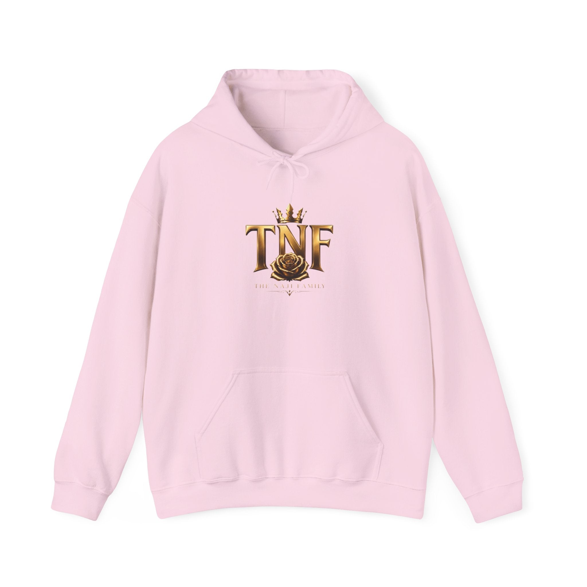 TNF Gold Rose Hoodie — Elegant Crown Logo Pullover
