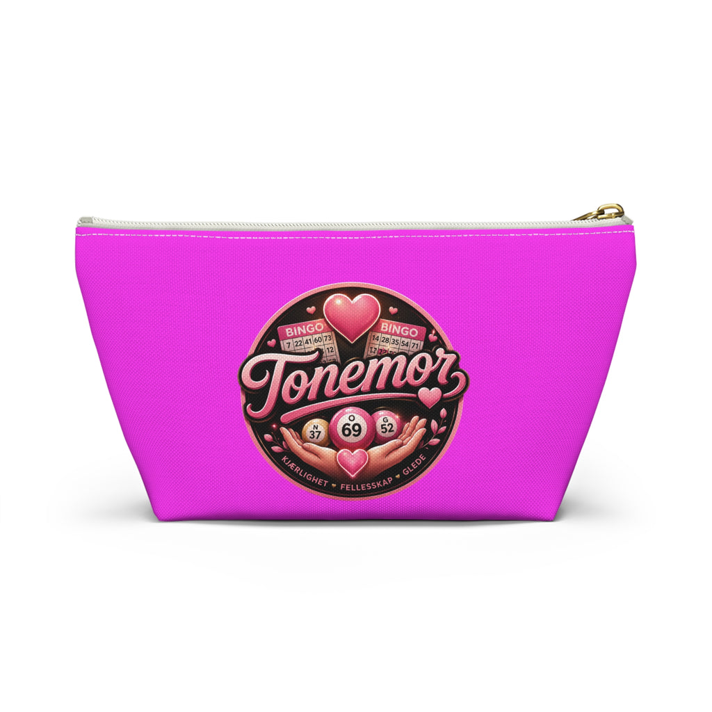 Pink Tonemor Bingo Accessory Pouch — T-Bottom Cosmetic Bag