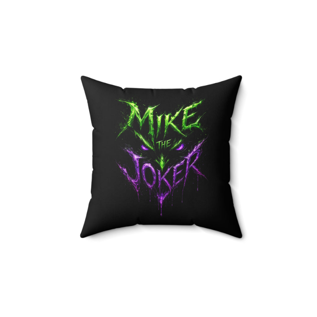 Mike the Joker Neon Graphic Pillow - Spun Polyester Decorative Cushion