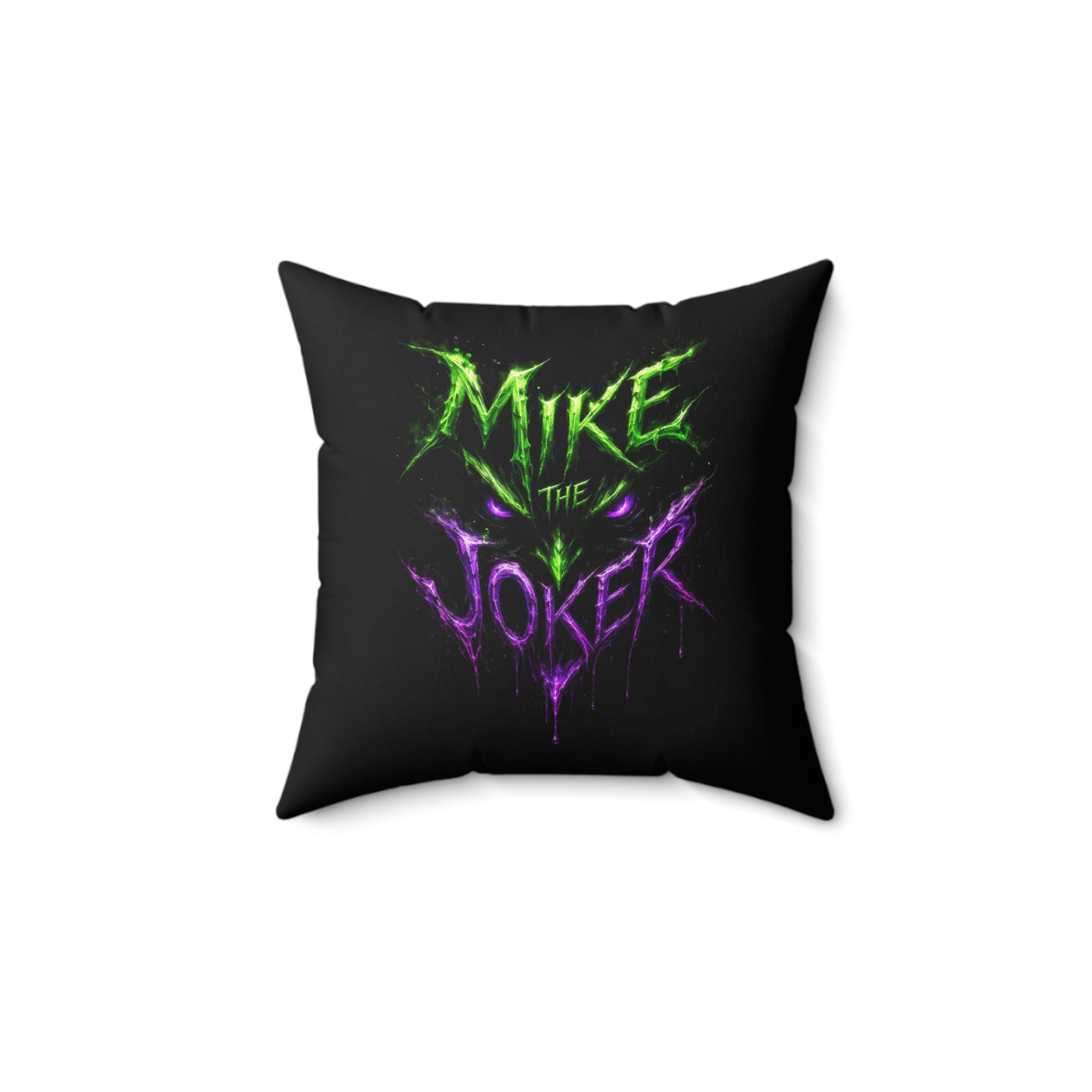 Mike the Joker Neon Graphic Pillow - Spun Polyester Decorative Cushion