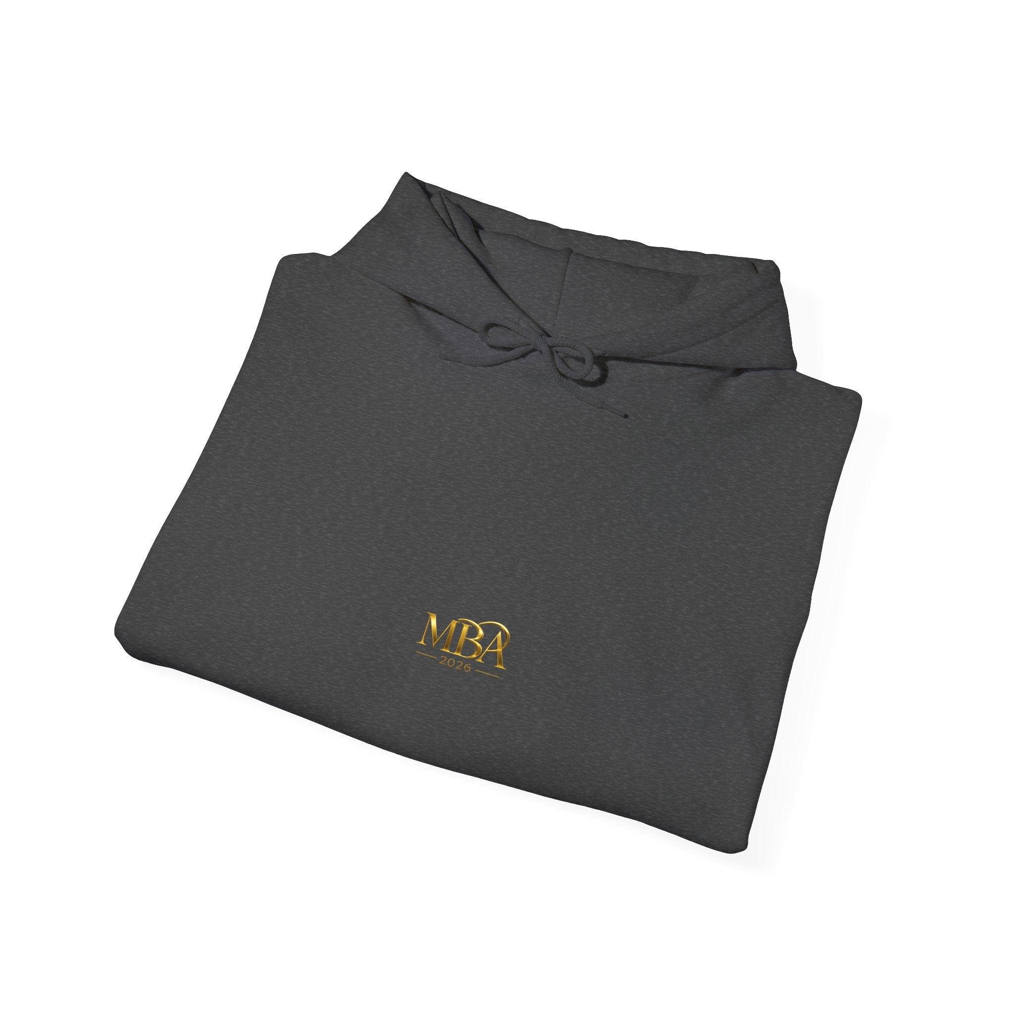 MBA 2026 Gold Logo Hoodie — Graduation/Alumni Commemorative Sweatshirt