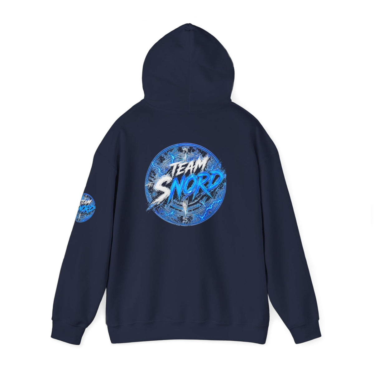 Nord Globe Hoodie — Blue Vintage Graphic Hooded Sweatshirt