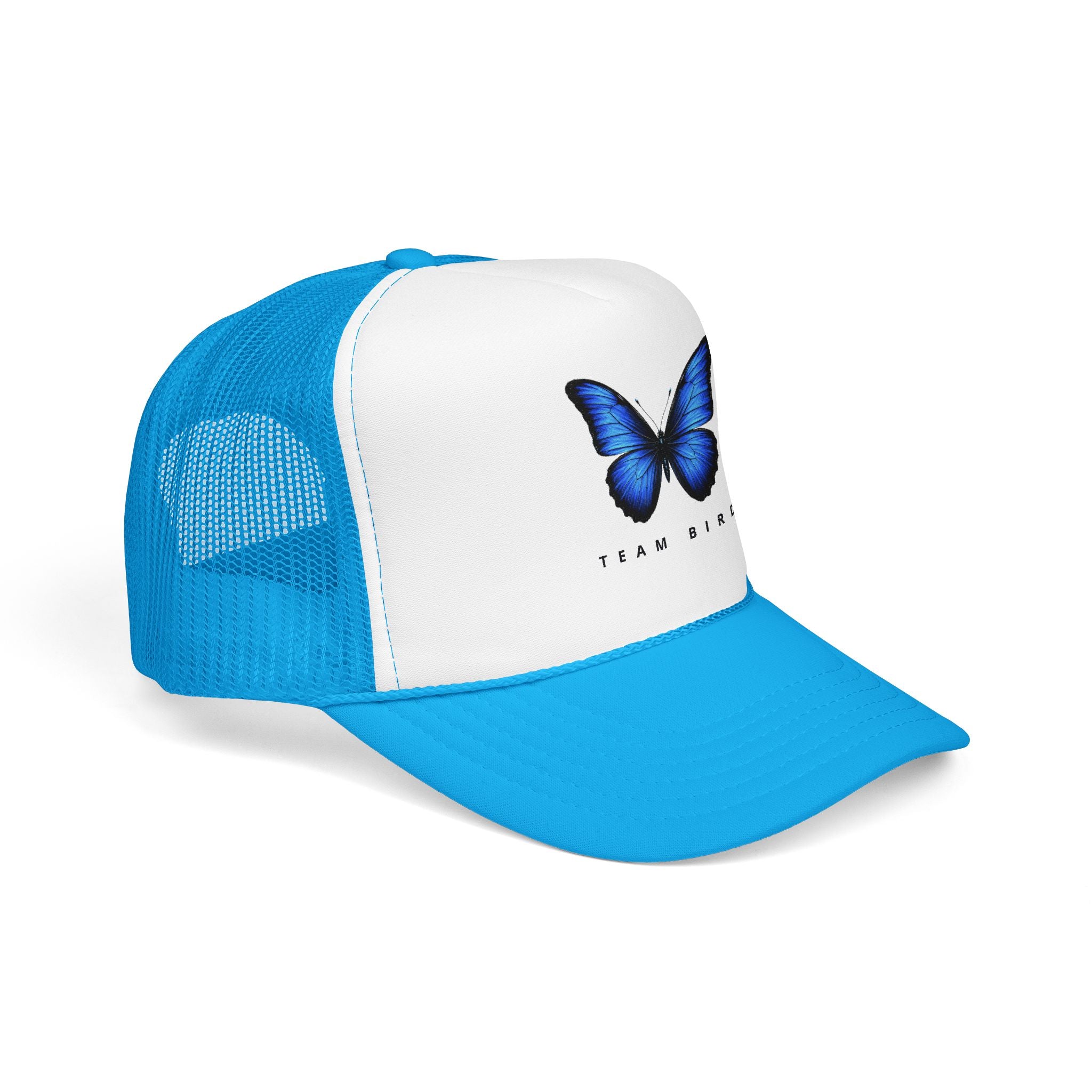 Blue Butterfly Trucker Hat — Vibrant Monarch-Inspired Foam Cap