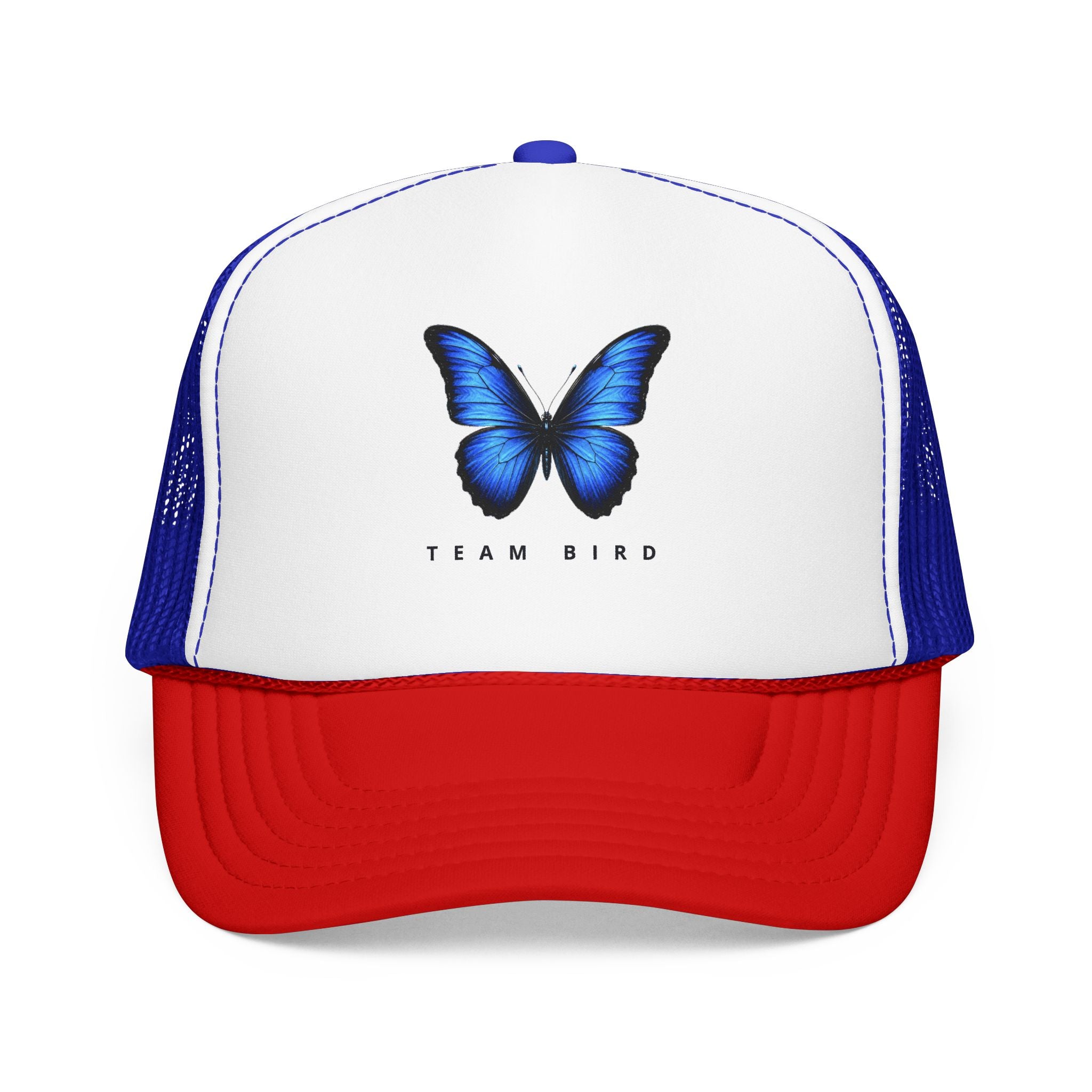 Blue Butterfly Trucker Hat — Vibrant Monarch-Inspired Foam Cap