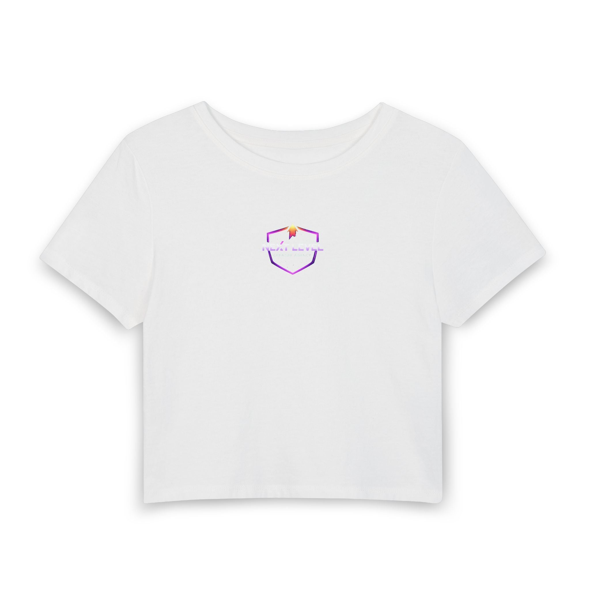 NLC Mini Tarot Vibes Baby Tee - Small Chest Cardistry Graphic Women's Crop Top