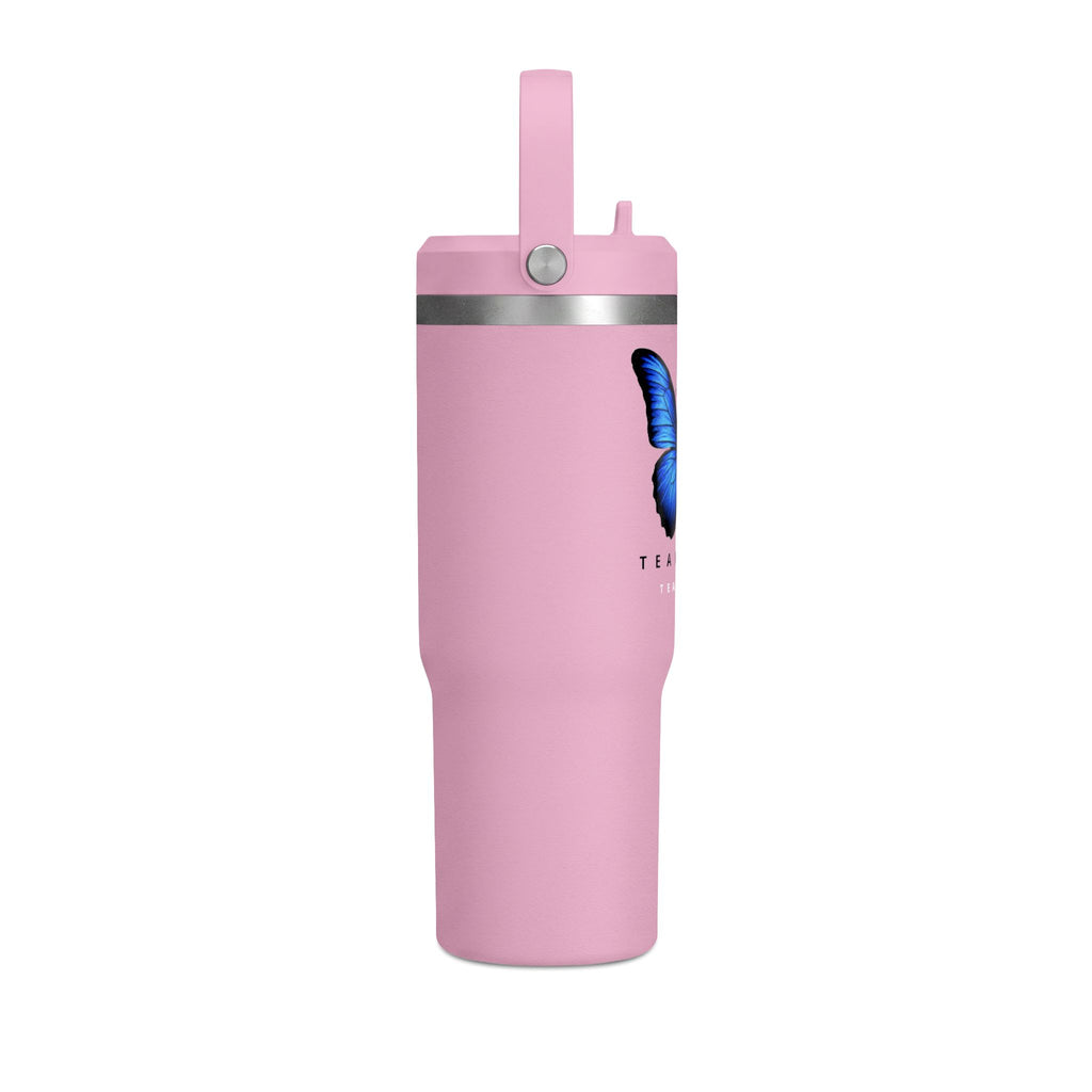 Butterfly Nomad Tumbler 32oz — Insulated Travel Mug with Blue Monarch Design