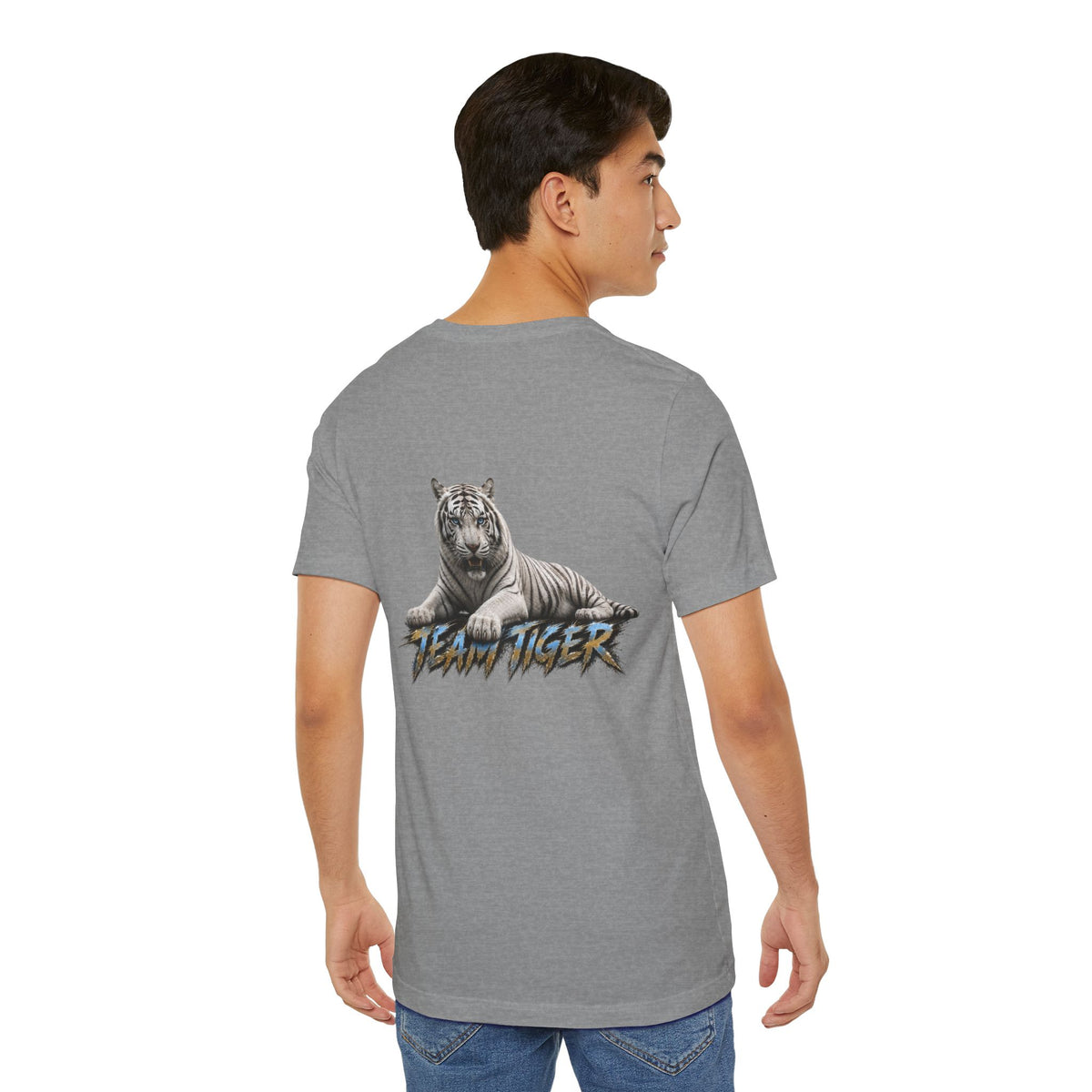Team Tiger Graphic T-Shirt — White Tiger Illustration Tee