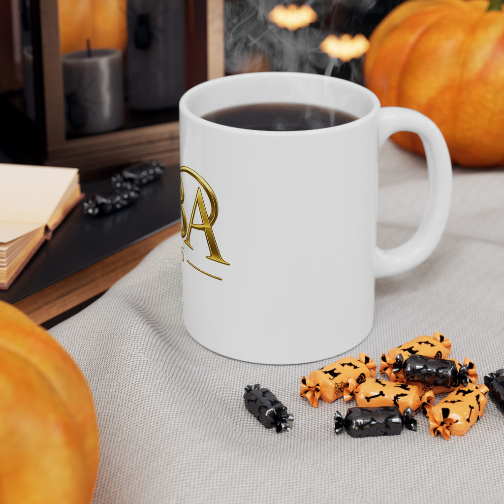 MBA 2026 Graduation Mug — Gold Crest Ceramic Coffee Cup (11oz & 15oz)