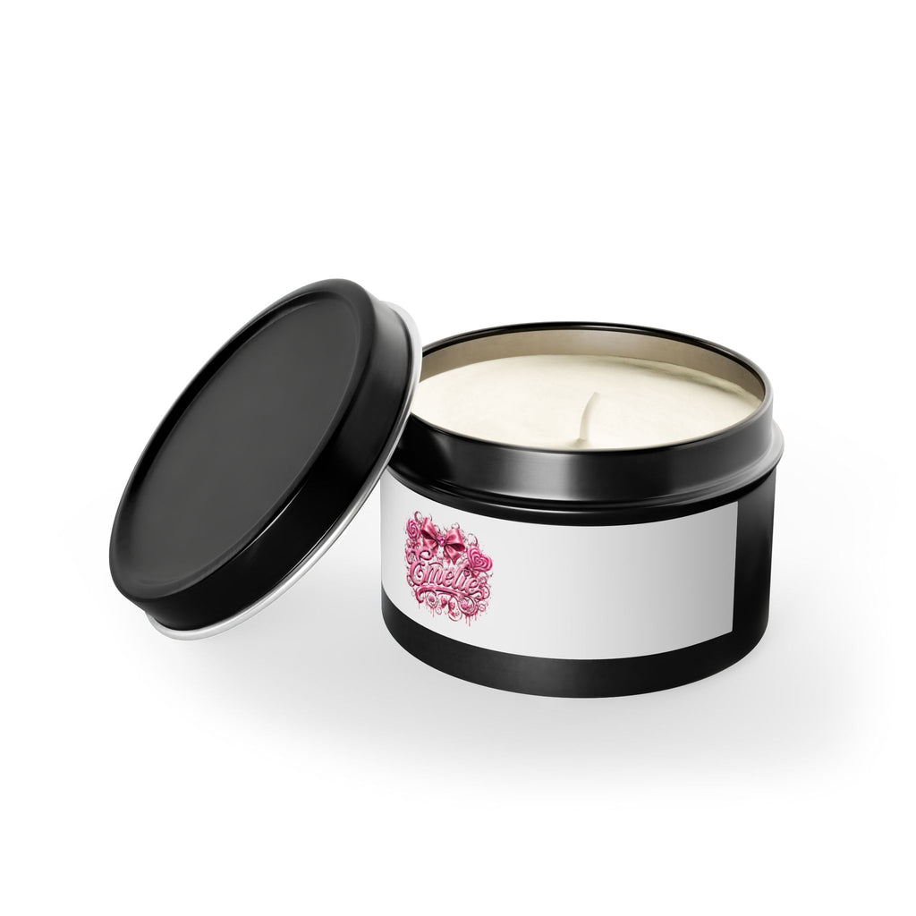 Floral Pink 'Hello' Tin Candle – Scented Decorative Travel Candle