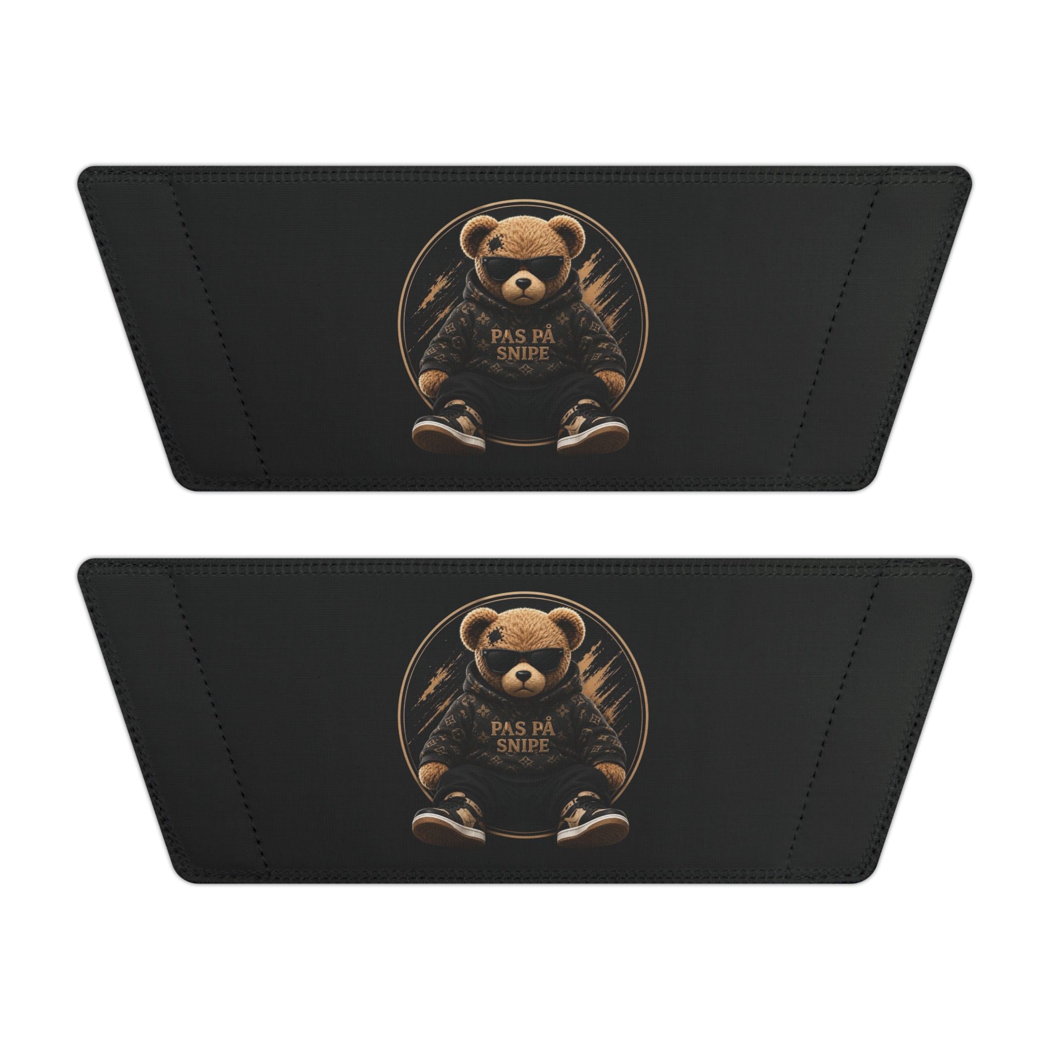 Bear Graphic Slide Sandals — Men’s Removable‑Strap Casual Slides