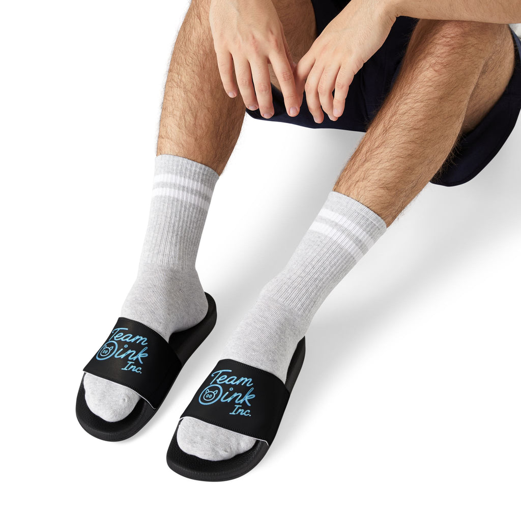 Men's Logo Slide Sandals — Removable Strap Casual Pool & Lounge Slides