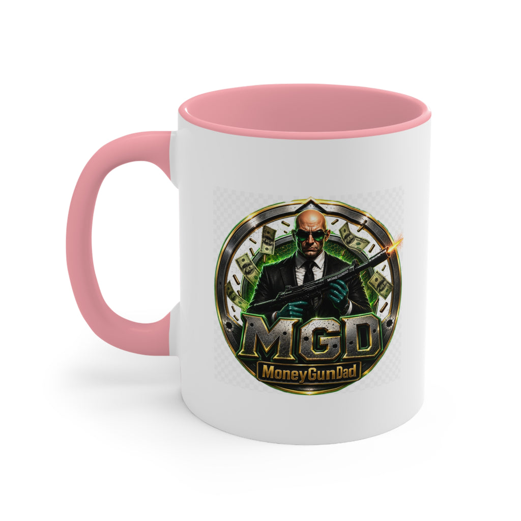 MoneyGunDad Accent Mug — Gamer/Streamer Logo Coffee Cup