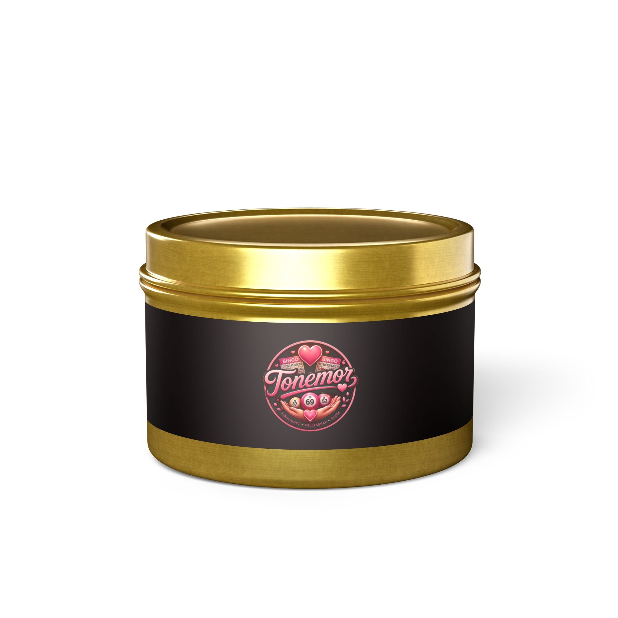 Black Tin Candle — Tonemo’s Romantic Rose Scented Travel Candle