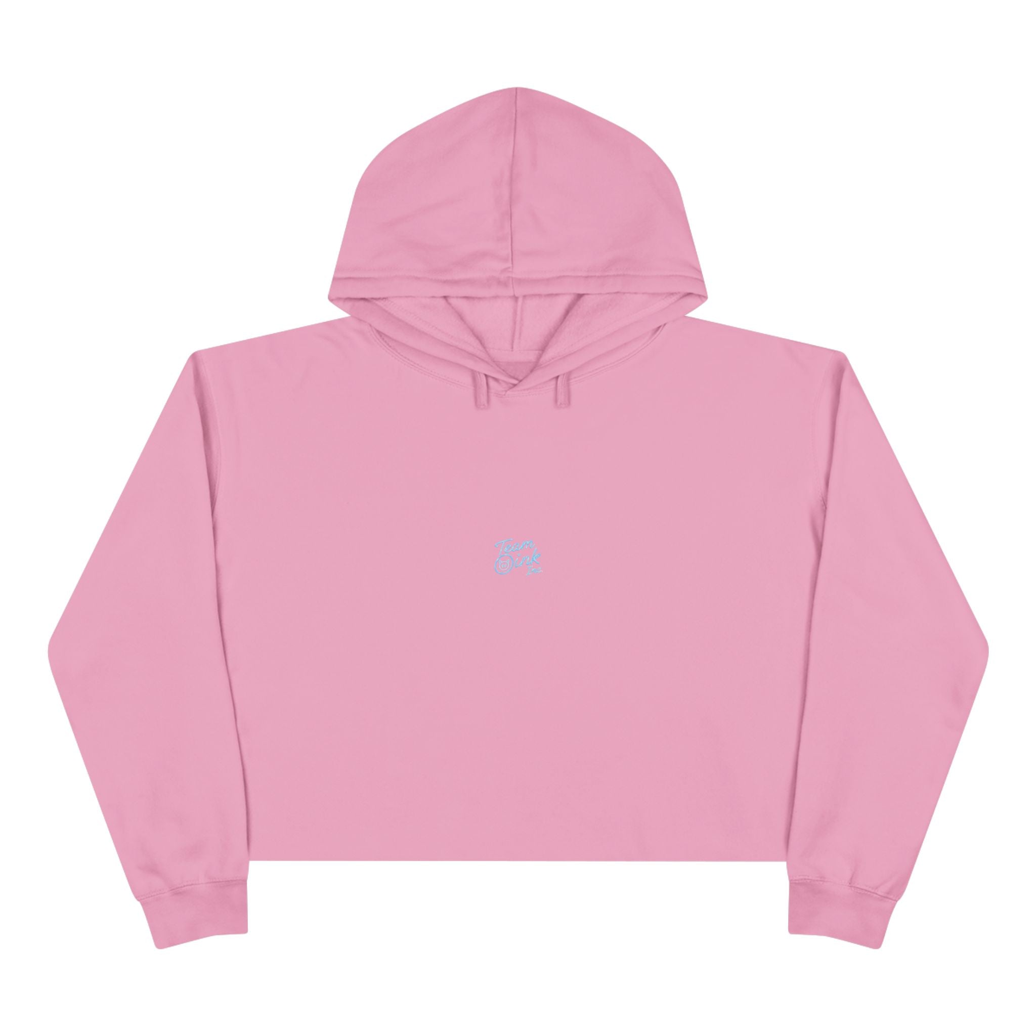 Team Oink Inc. Cropped Hoodie – Minimal Pastel Logo Crop Sweatshirt
