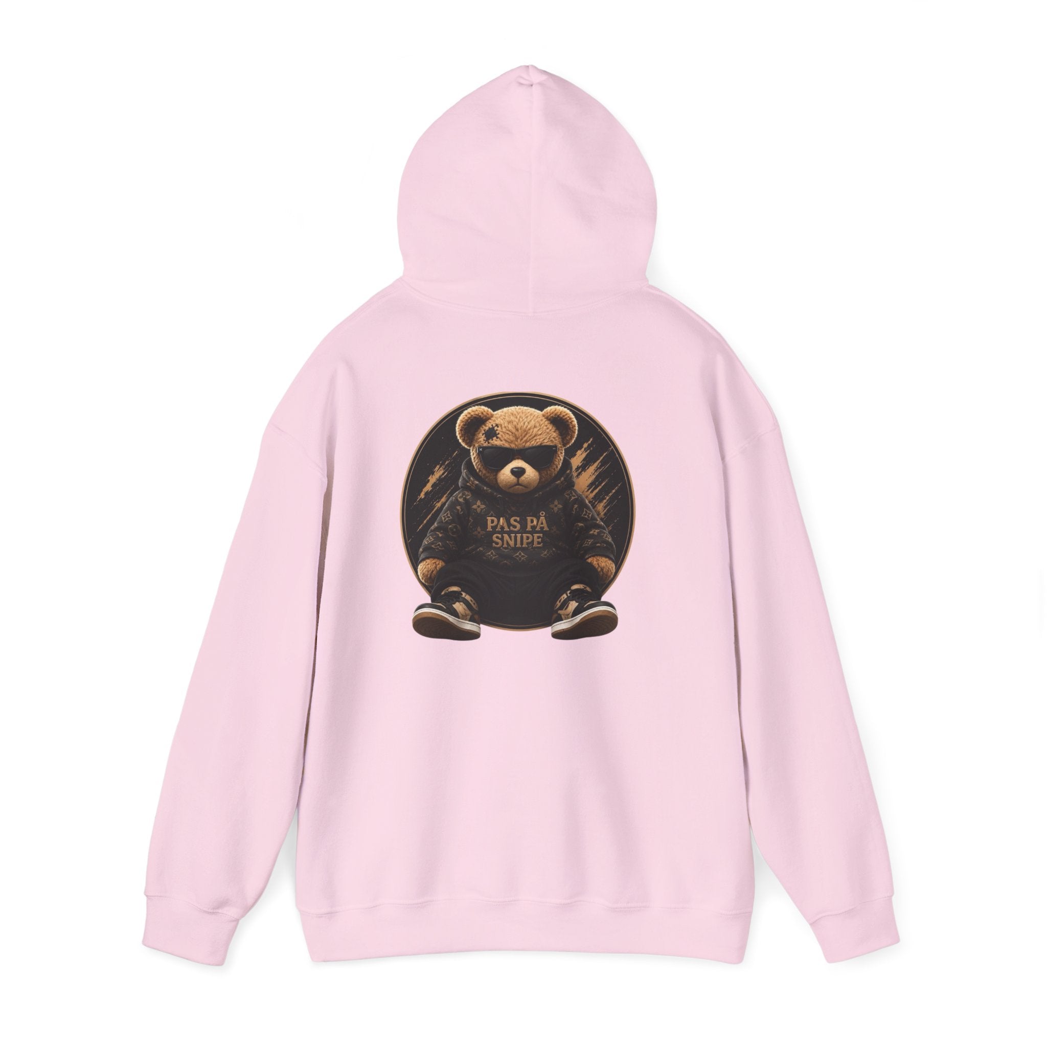 Bear Graphic Hoodie — 'Pas de Swipe' Cute Round Bear Pullover