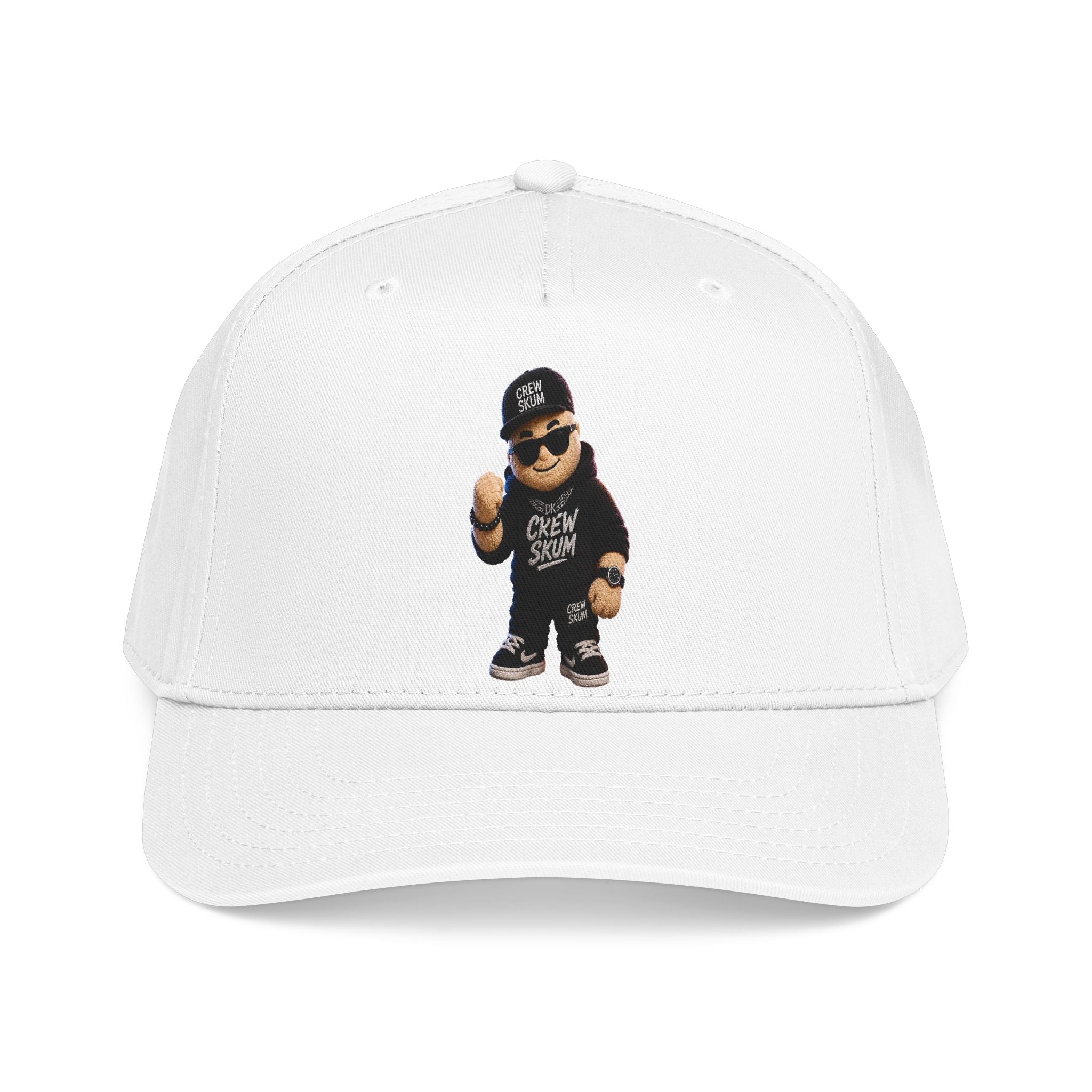 Emo Bear Streetwear Baseball Cap — 'Crew Strong' Embroidered Dad Hat