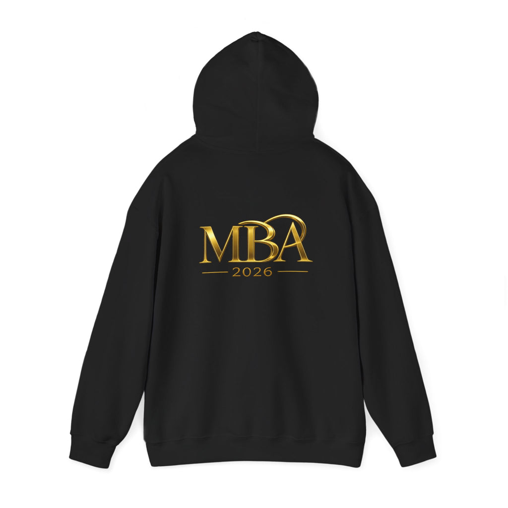 MBA 2026 Gold Logo Hoodie — Graduation/Alumni Commemorative Sweatshirt