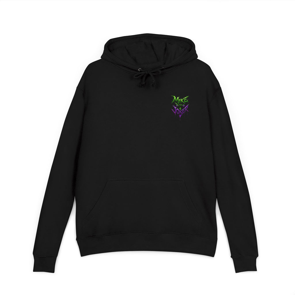 Joker Graphic Hoodie — "Mike the Joker" Neon Green & Purple Streetwear