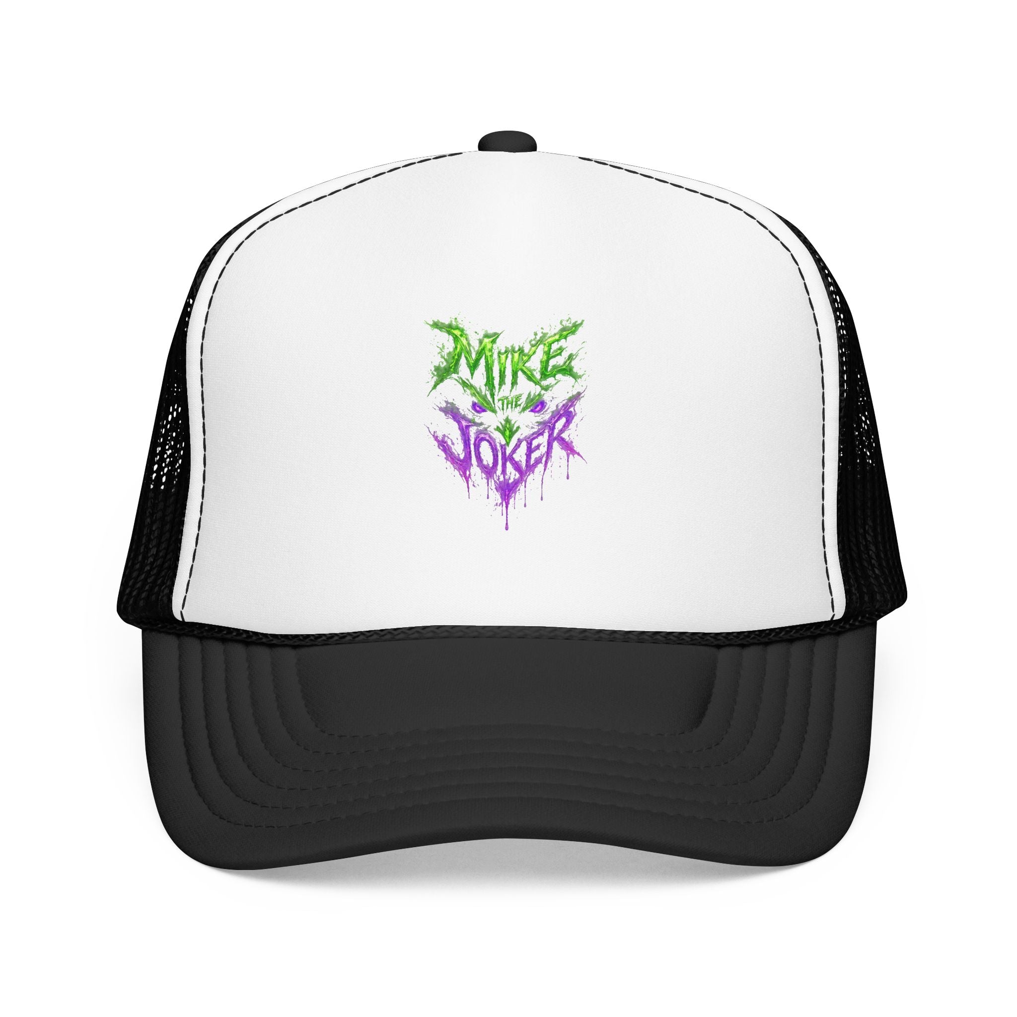 Trucker Hat with Neon Grunge Heart Logo