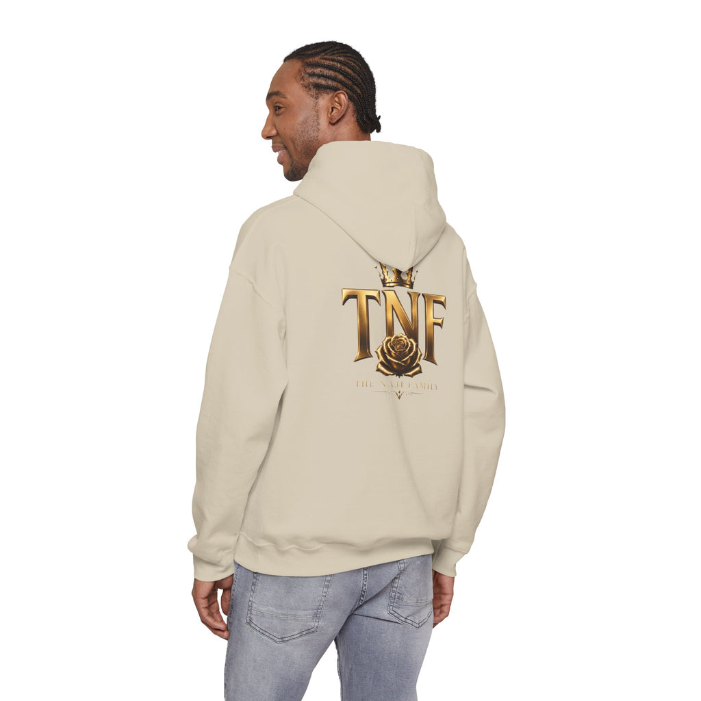 TNF Gold Rose Hoodie — Elegant Crown Logo Pullover