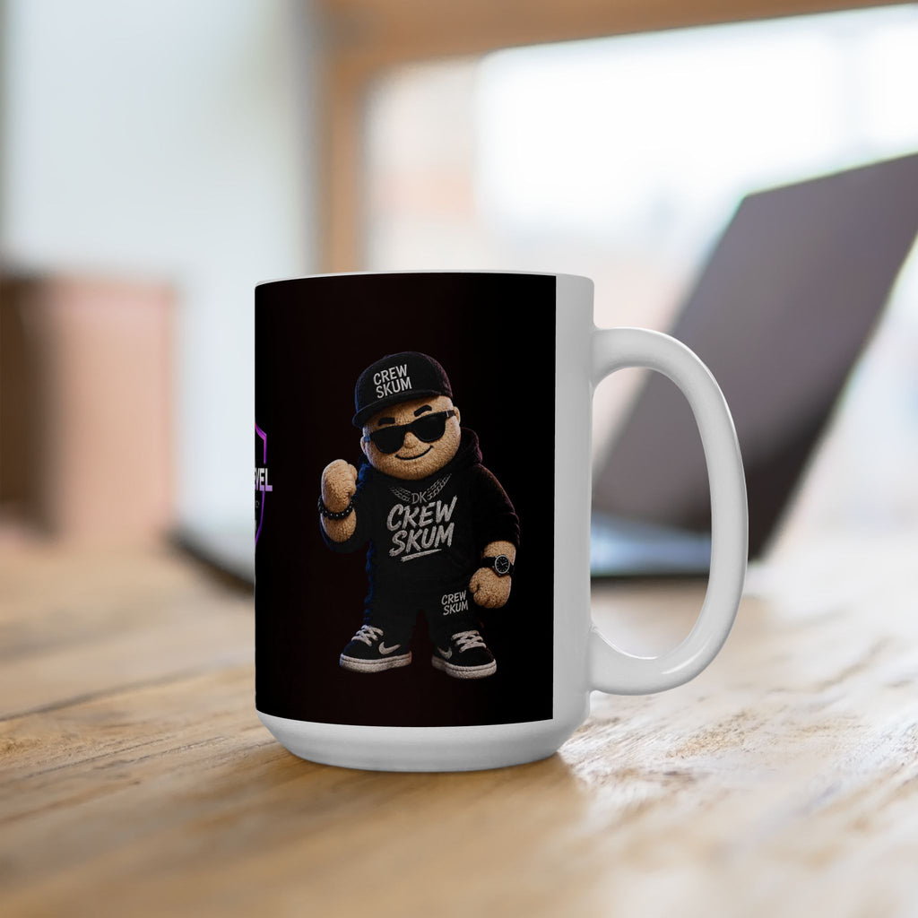 Next Level Creator Agency Logo Ceramic Mug — Black Branded Coffee Cup (11oz, 15oz)