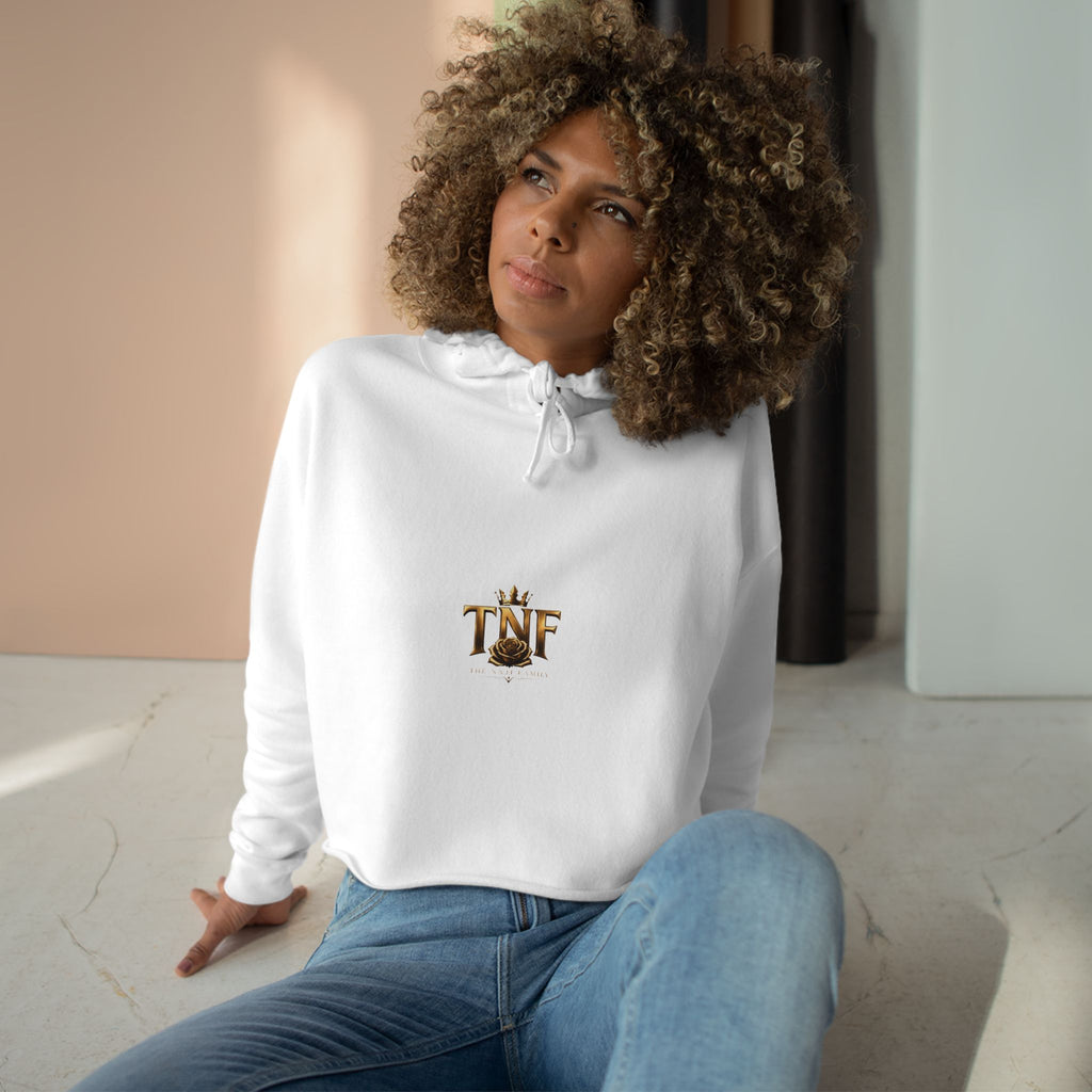 Cropped Hoodie — TNF Gold Crown & Rose Logo