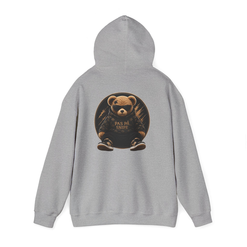 Bear Graphic Hoodie — 'Pas de Swipe' Cute Round Bear Pullover