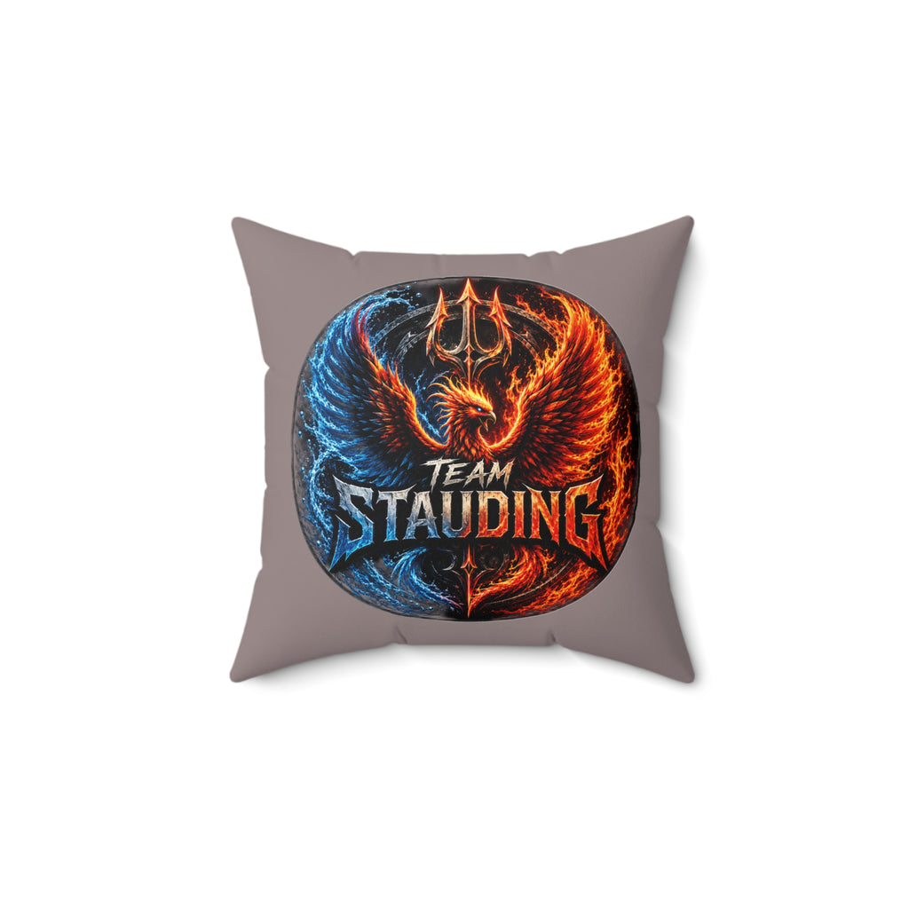 Stauding Next Level Creator Agency Logo Pillow — Spun Polyester Square Accent Pillow