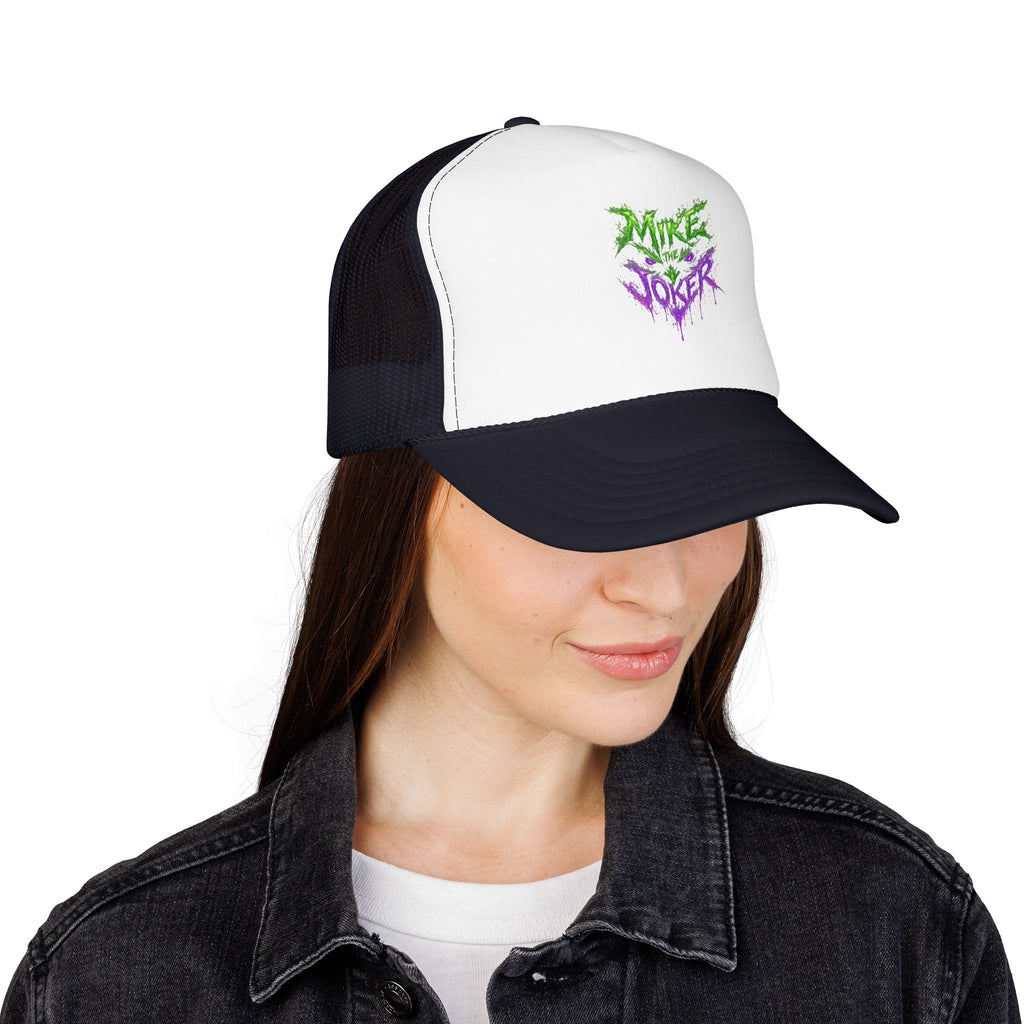 Trucker Hat with Neon Grunge Heart Logo
