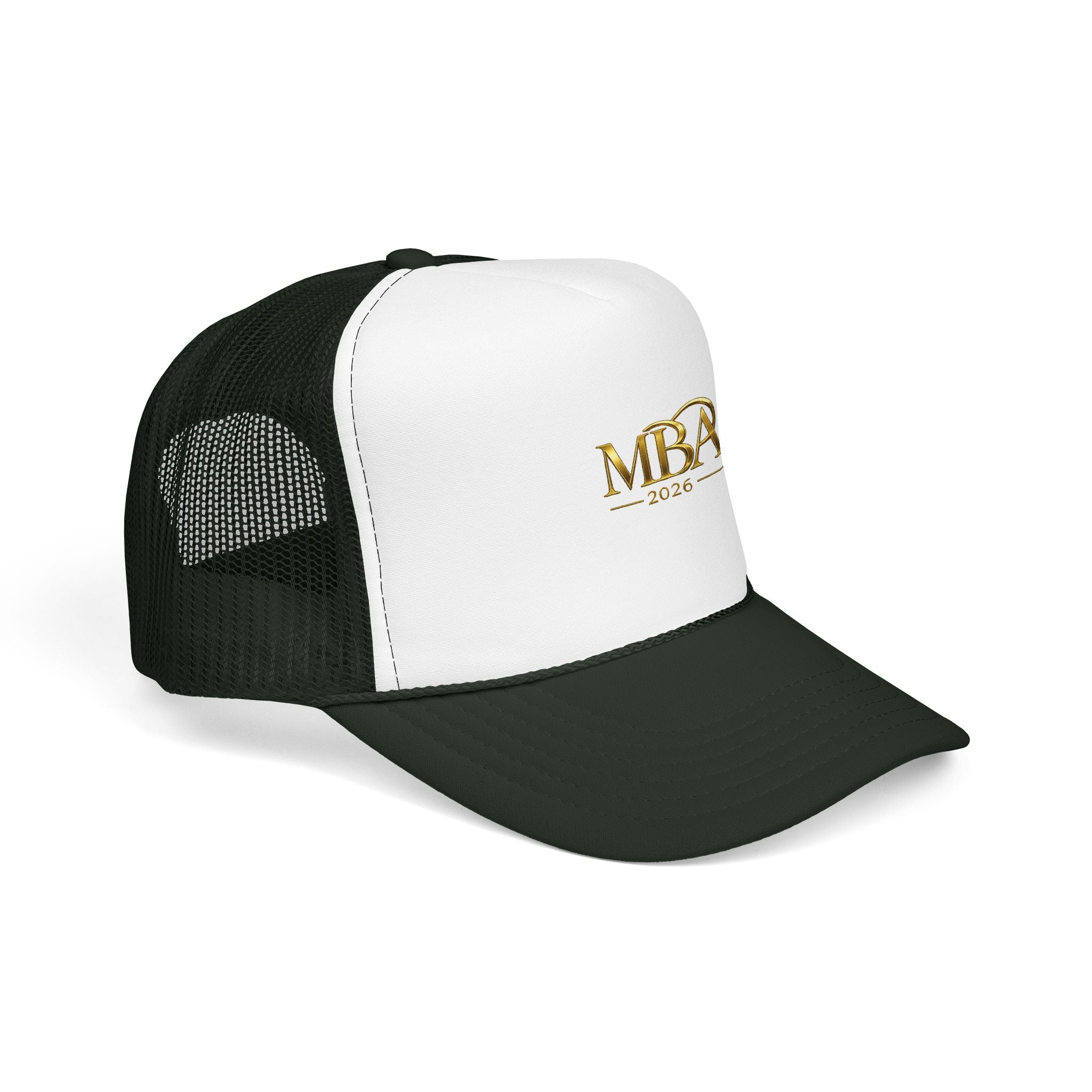 MBA 2026 Trucker Hat - Gold Embroidered Foam Mesh Cap