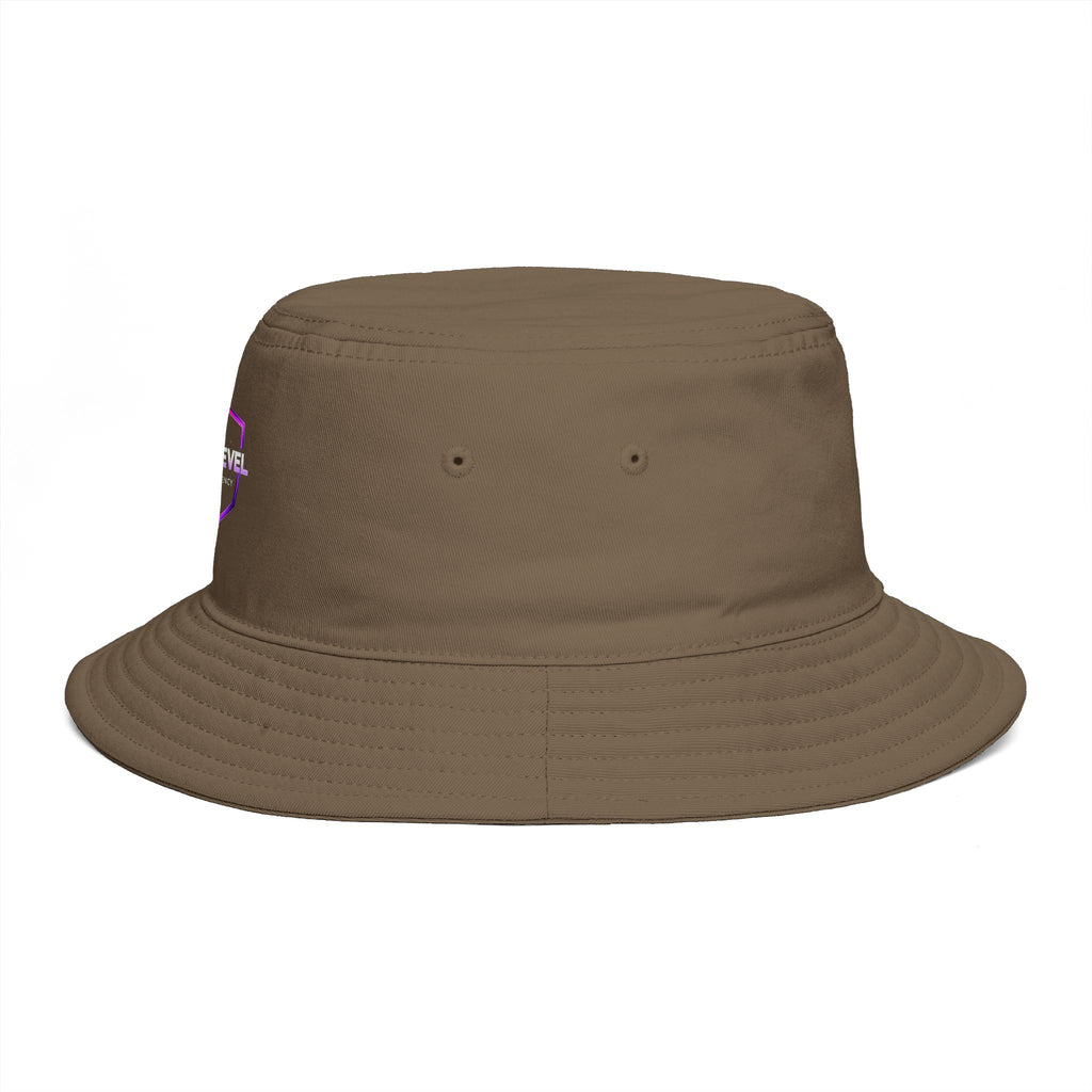 Next Level Creation Agency Brown Bucket Hat — Logo Embroidered Streetwear