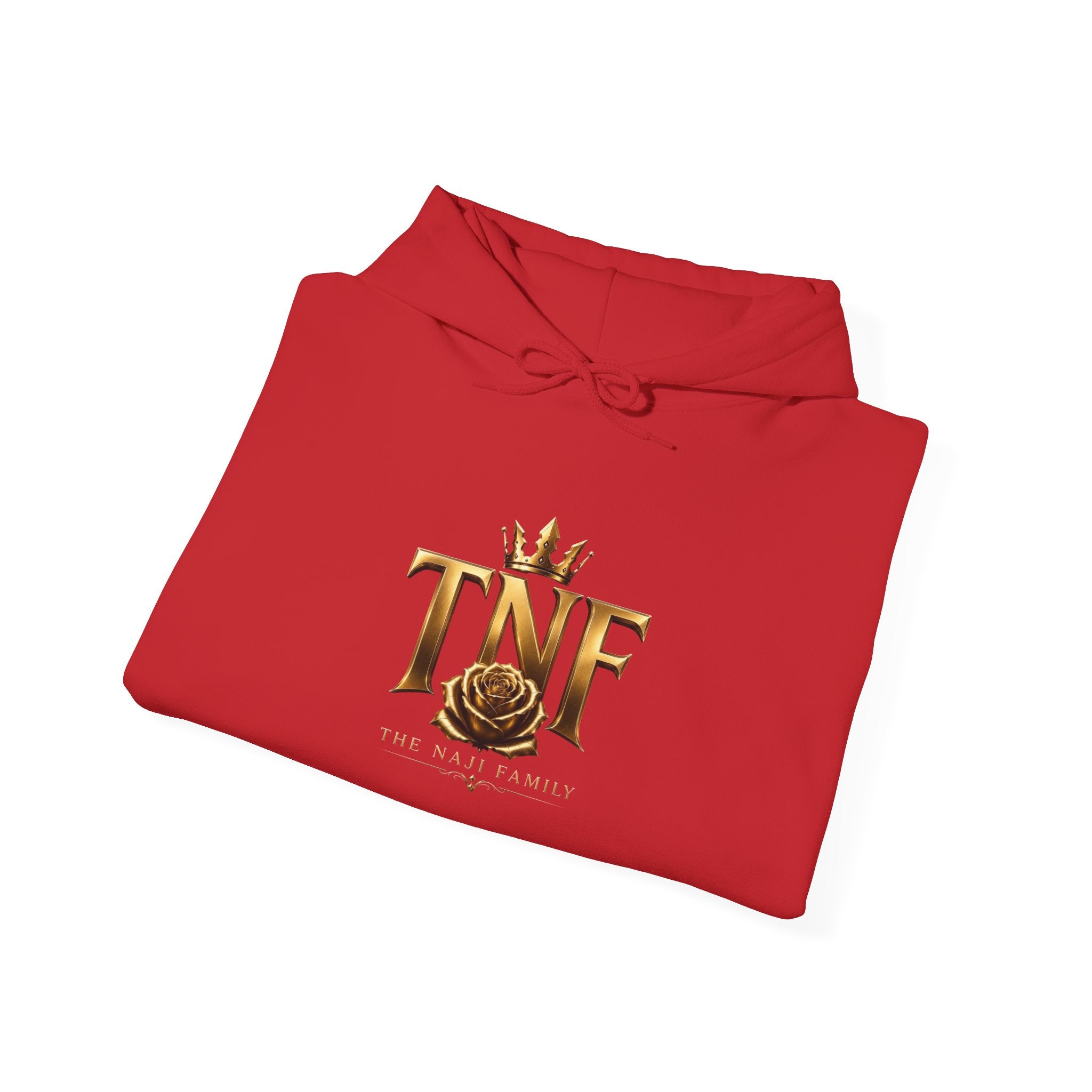TNF Gold Rose Hoodie — Elegant Crown Logo Pullover