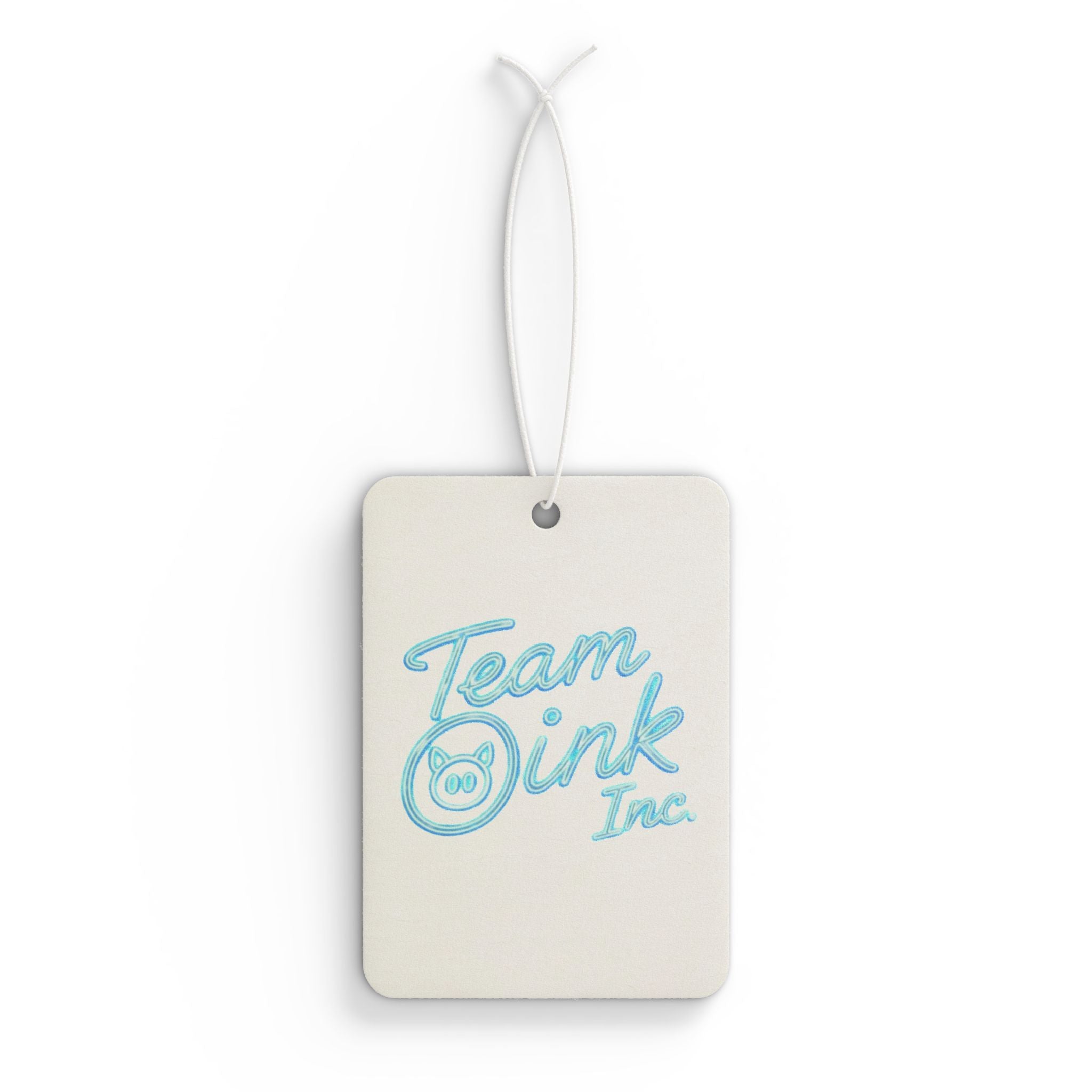 Team Oink Inc. Car Air Freshener — Retro Script Hanging Scent Tag