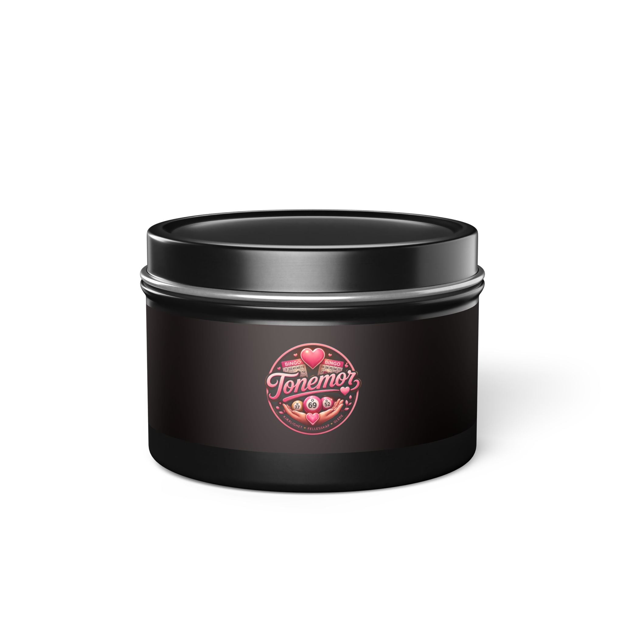 Black Tin Candle — Tonemo’s Romantic Rose Scented Travel Candle
