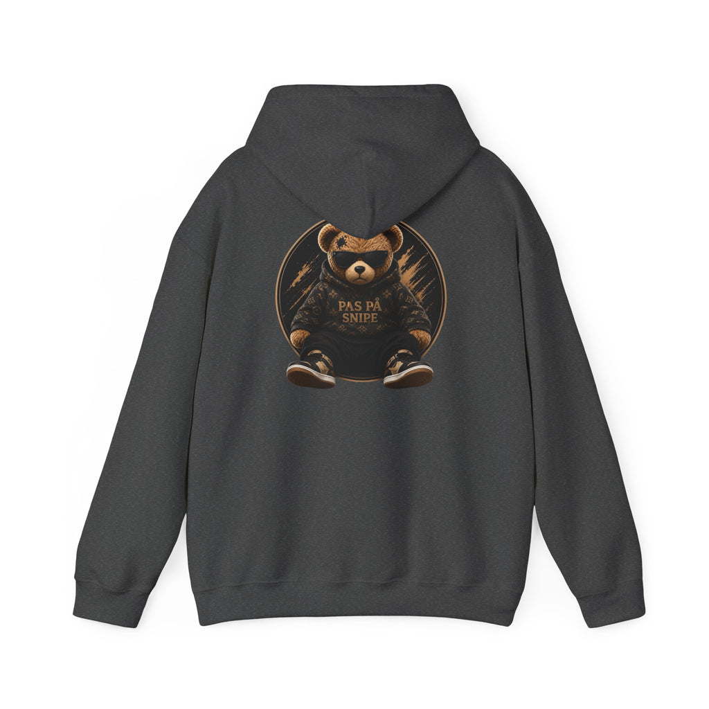 Bear Graphic Hoodie — 'Pas de Swipe' Cute Round Bear Pullover