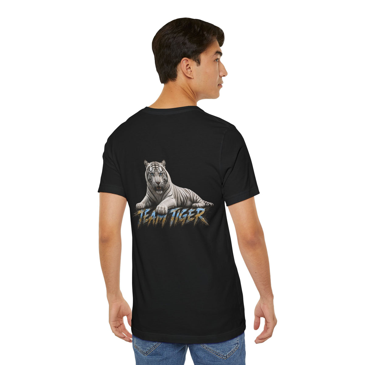Team Tiger Graphic T-Shirt — White Tiger Illustration Tee