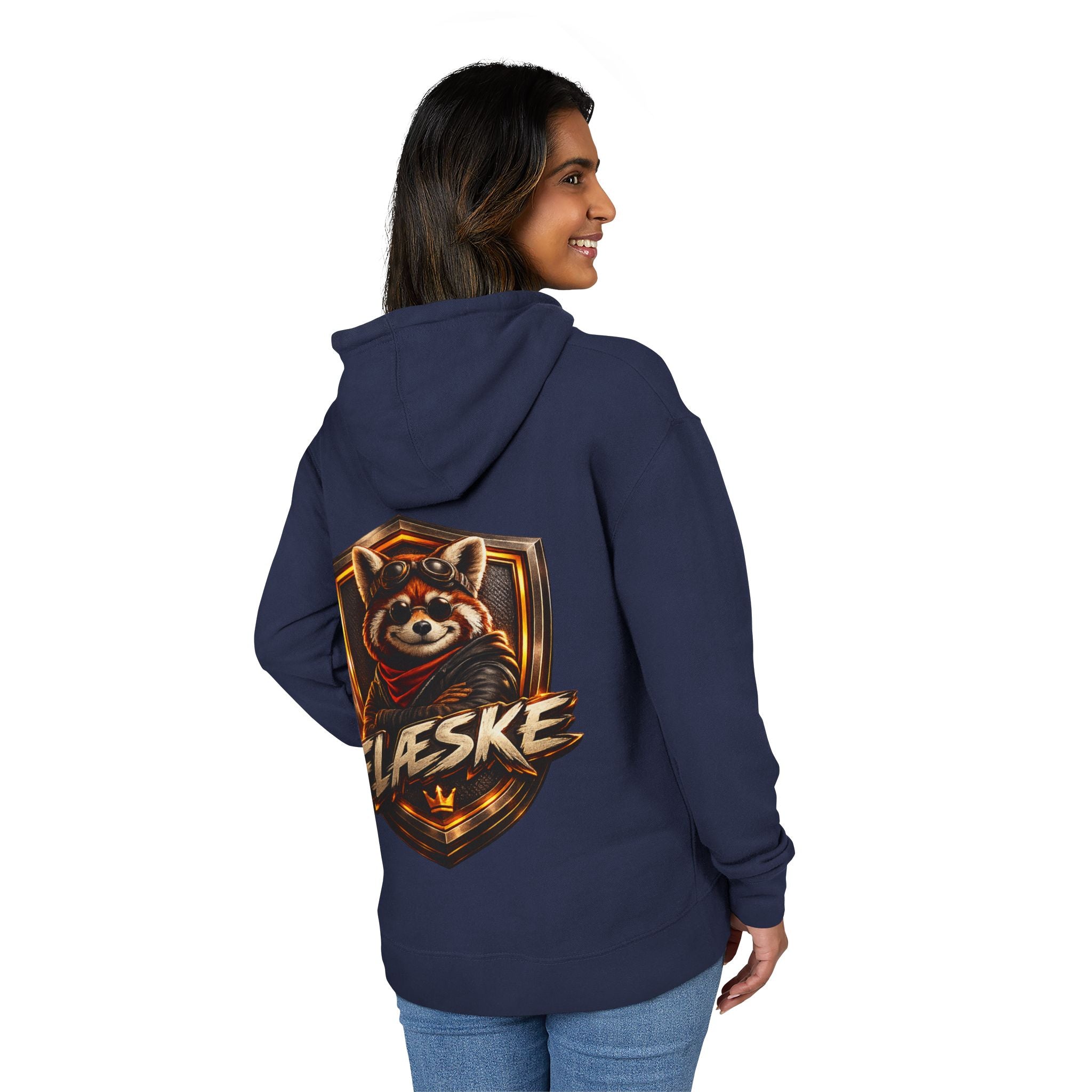 Raccoon Crest Hoodie — "Flæske" Gamer Logo Pullover